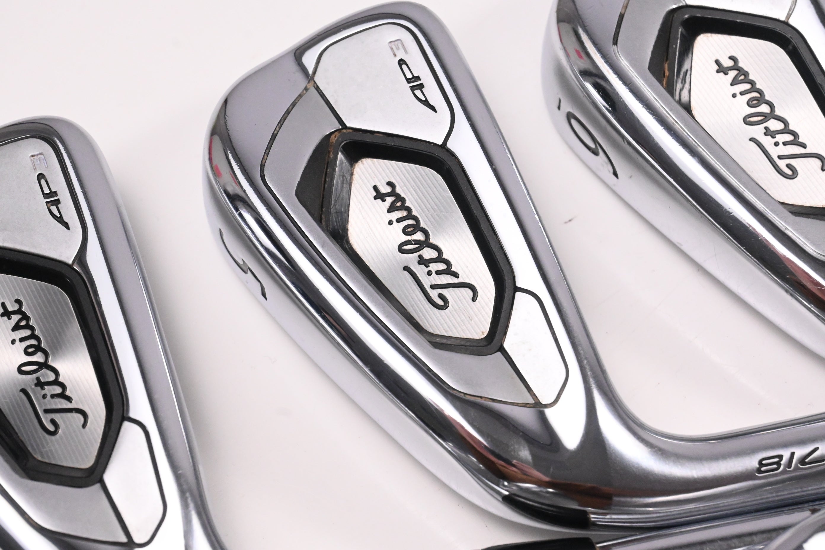 Left Hand Titleist 718 AP3 Irons / 4-PW / Regular Flex AMT Red R300 Shafts