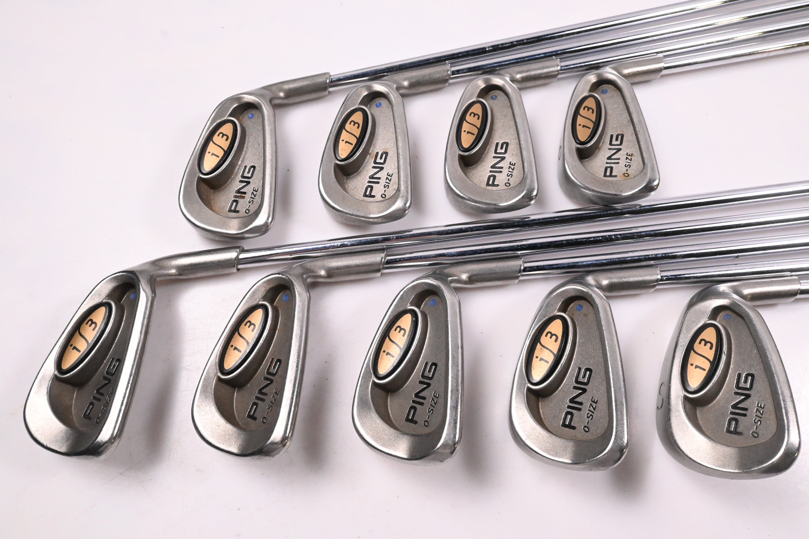 Ping i3 O-Size Irons / 3-PW+SW / Blue Dot / Regular Flex Ping Karsten JZ Blue