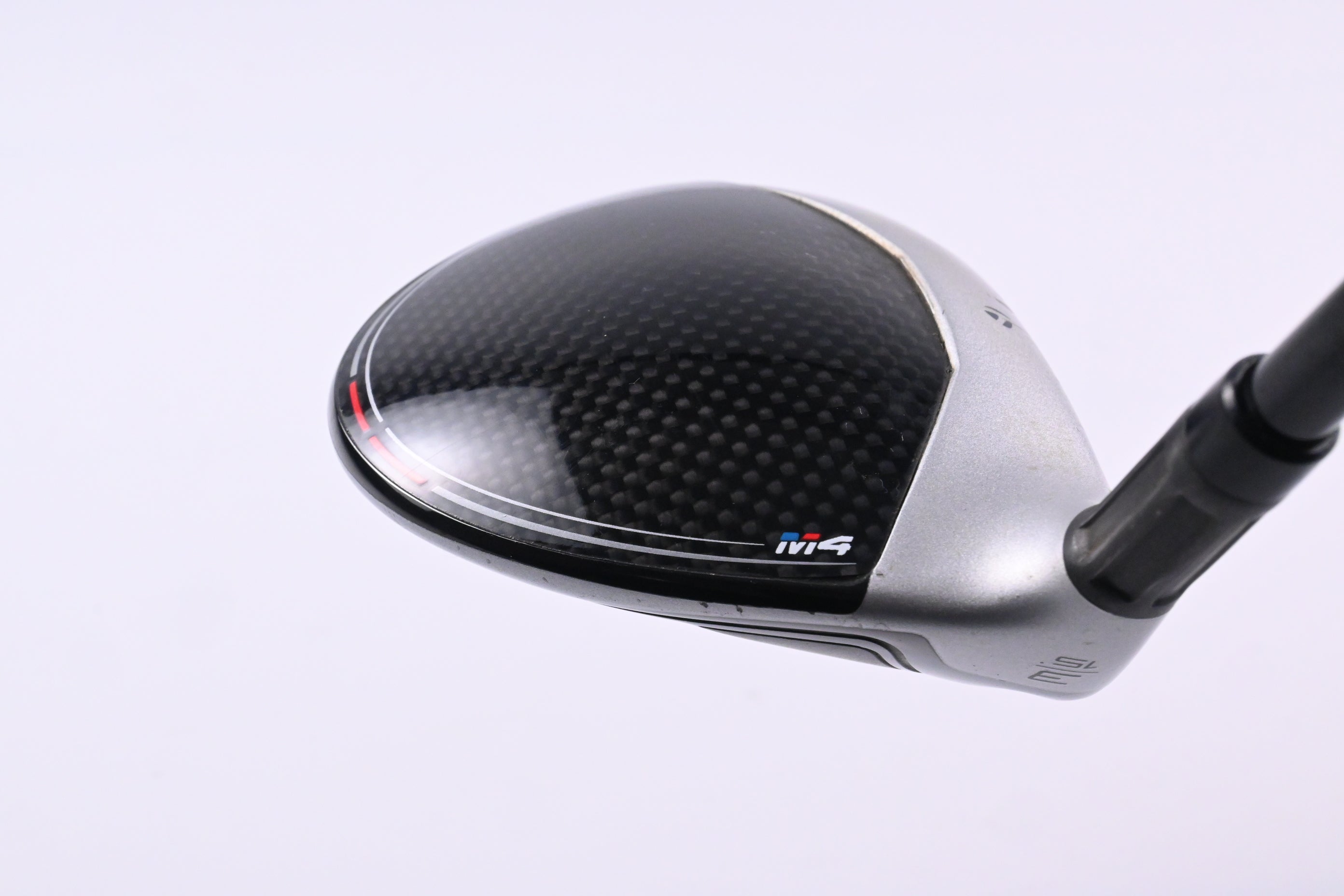 Left Hand Taylormade M4 #3 Wood / 15 Degree / Regular Flex Atmos Red FW 5 Shaft