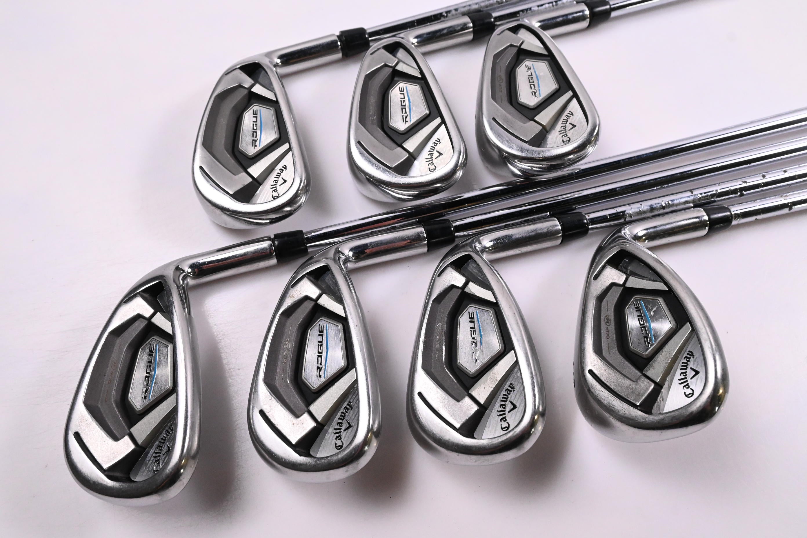 Callaway Rogue Irons / 5-PW+SW / Stiff Flex XP ST15 95 S300 Shafts