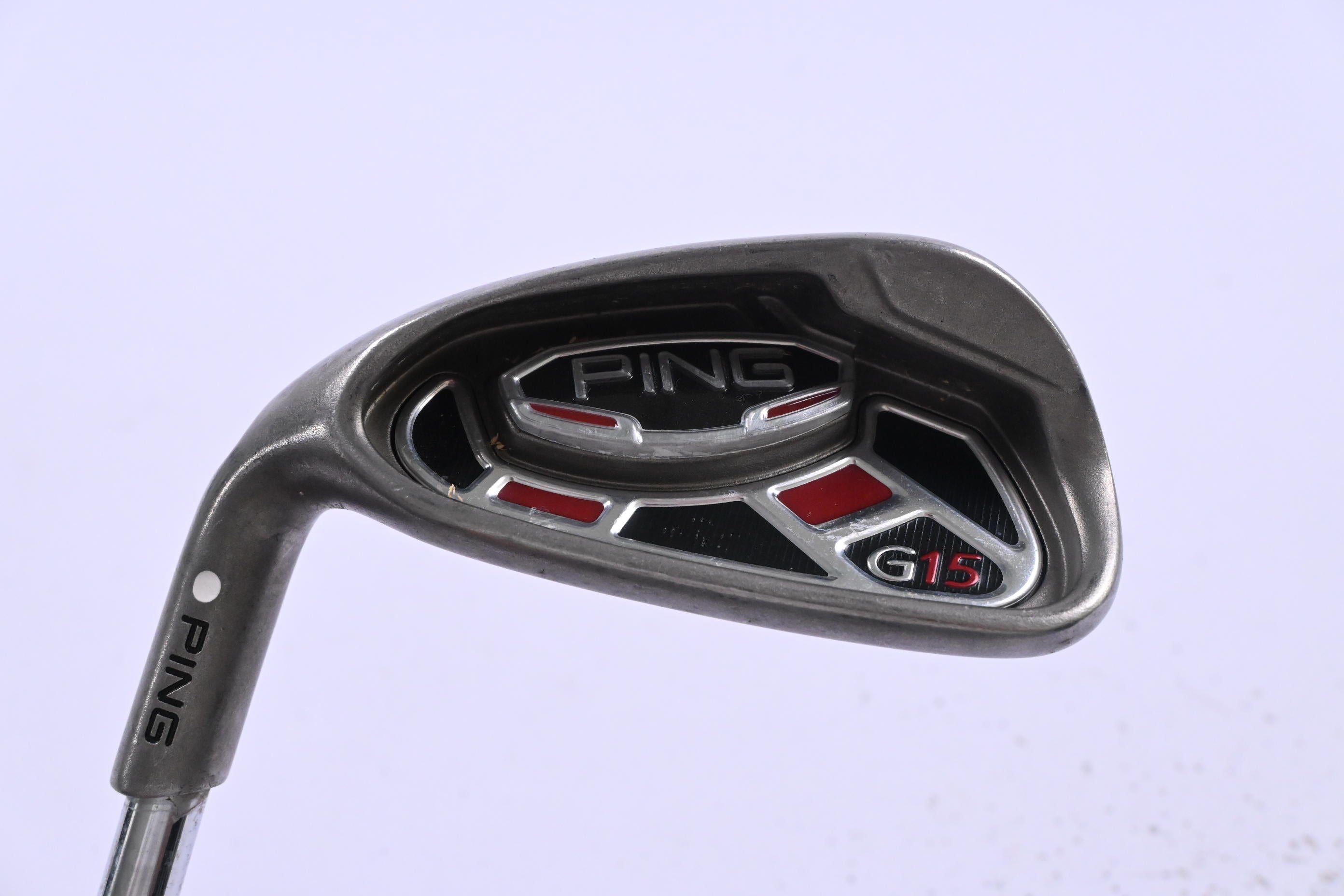 Left Hand Ping G15 #9 Iron / White Dot / Regular Flex Ping AWT Shaft