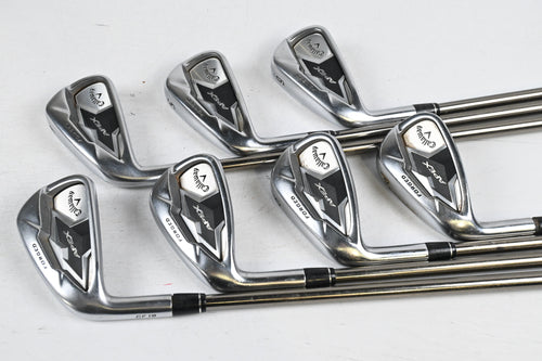 Left Hand Callaway Apex 19 Irons / 4-PW / Stiff Flex UST Mamiya Recoil ESX 460