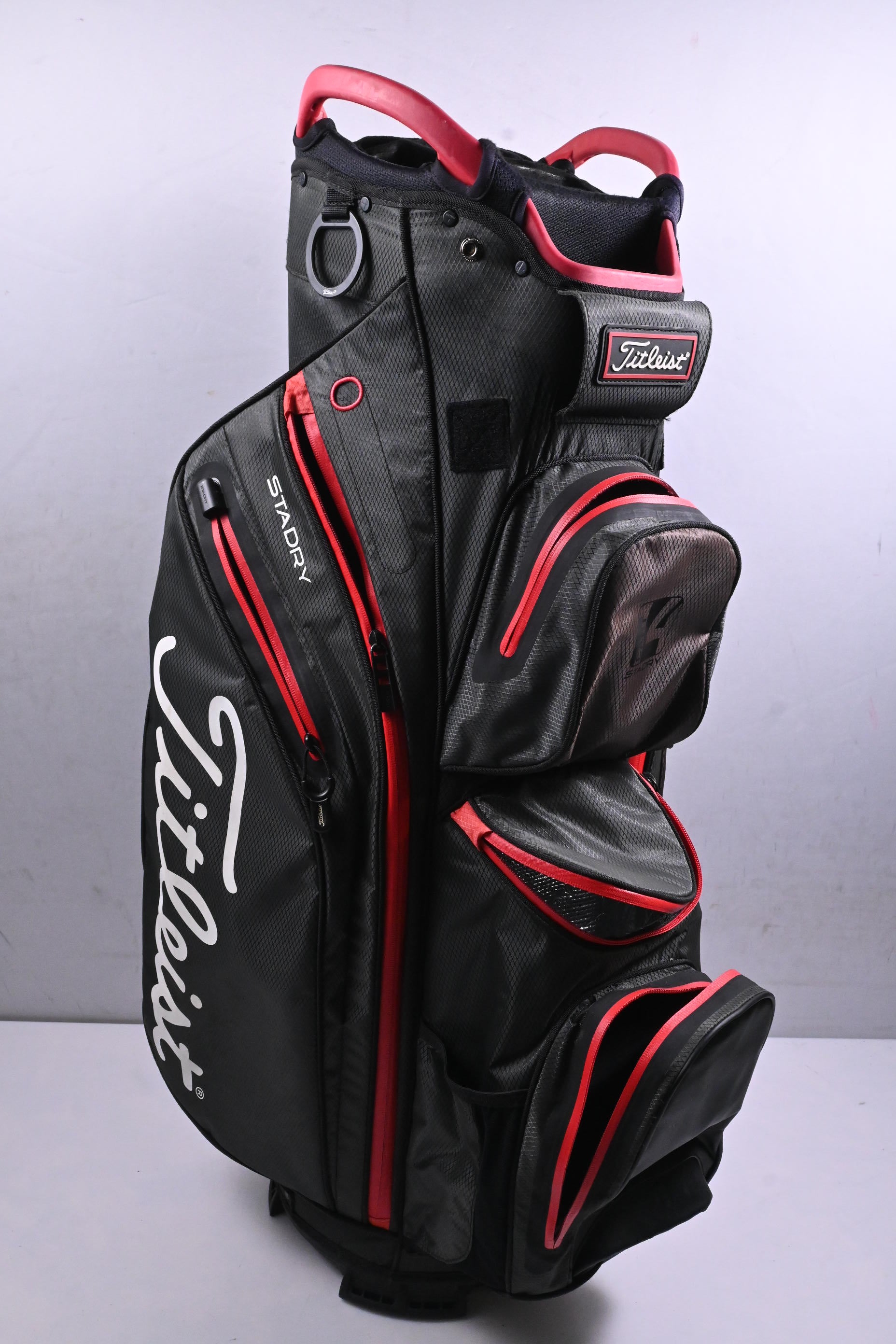 Titleist StaDry Cart Bag / 14-Way Divider / Black, Red
