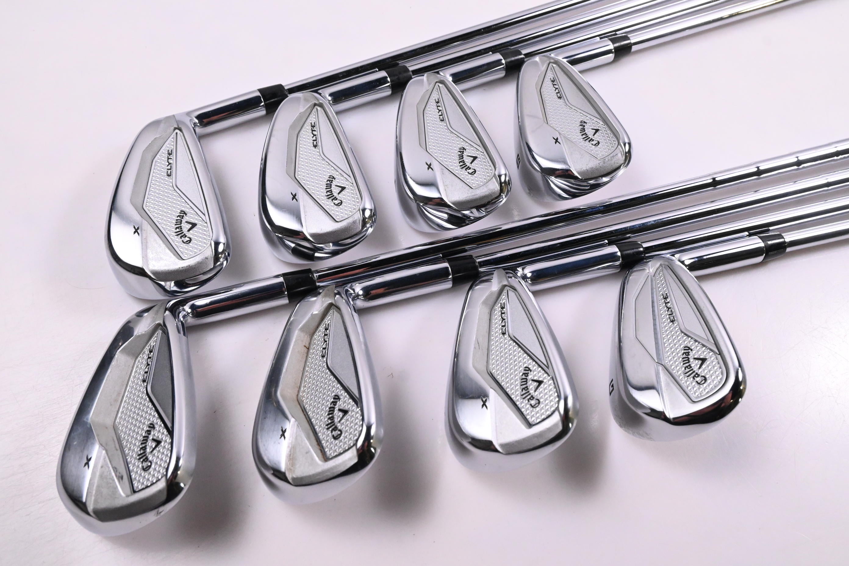 Callaway Elyte X Irons / 5-PW+AW+GW / Regular Flex Vector 80 Shafts
