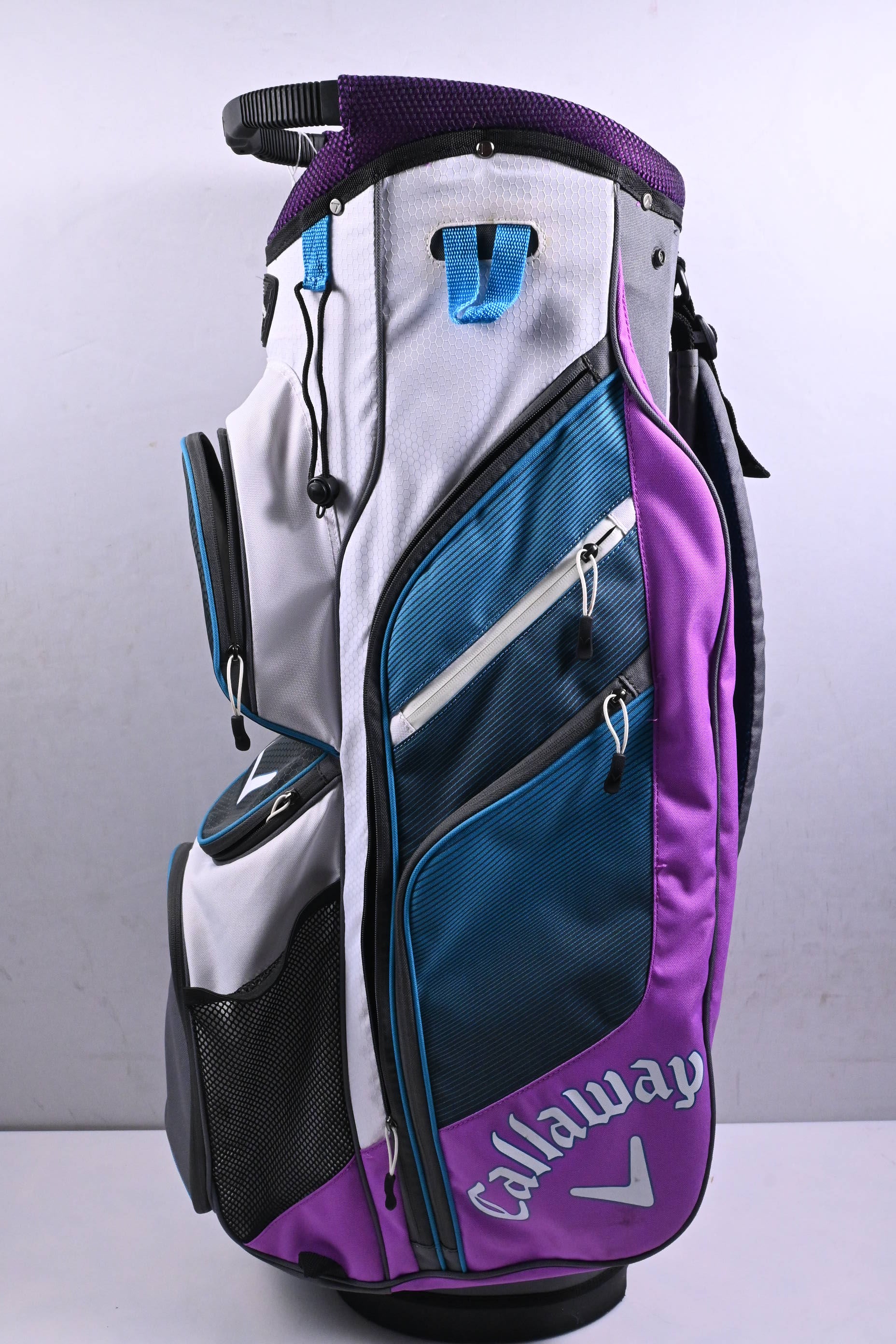 Ladies Callaway Chev ORG Cart Bag / 14-Way Divider / White, Blue, Purple