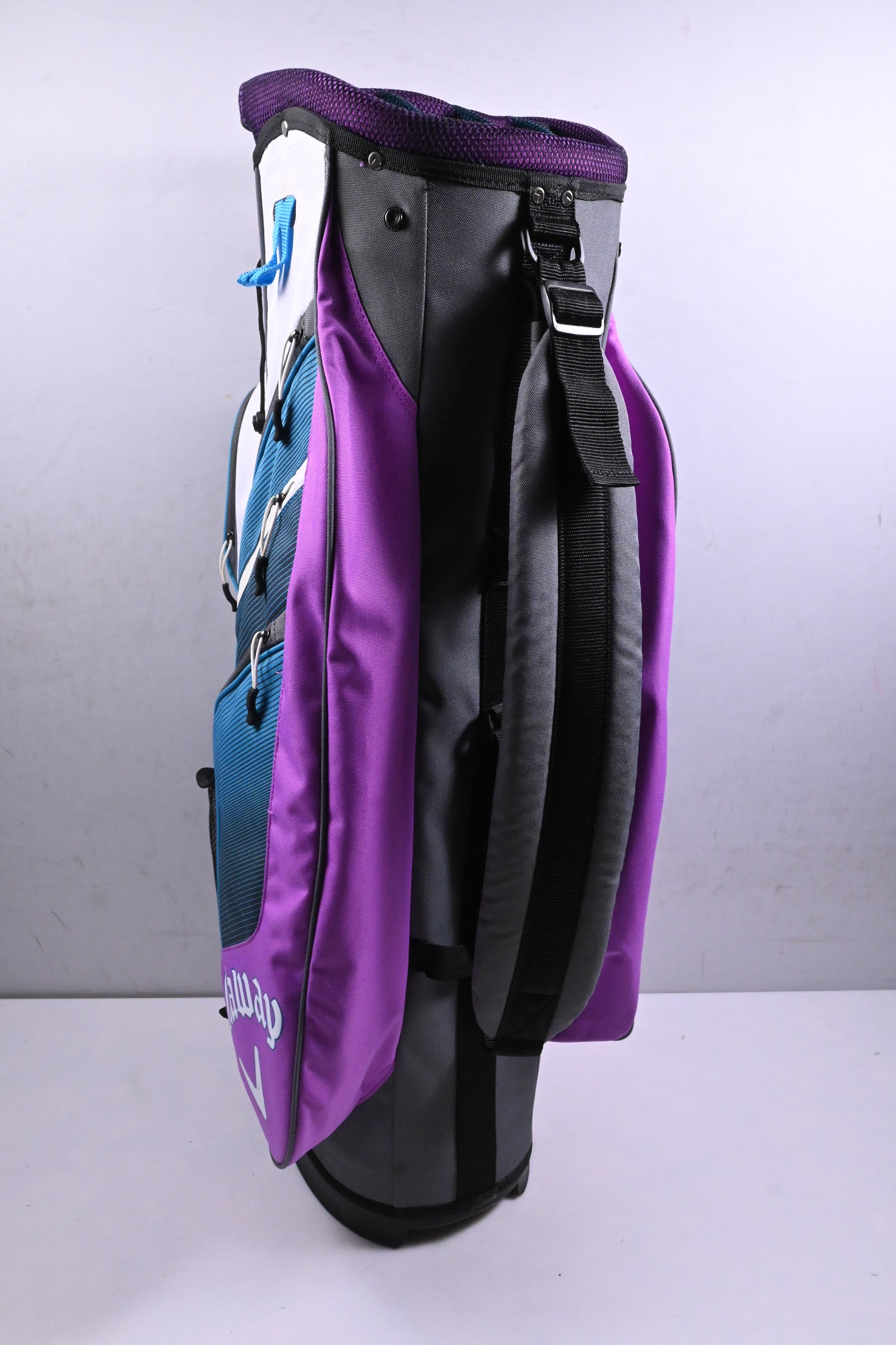 Ladies Callaway Chev ORG Cart Bag / 14-Way Divider / White, Blue, Purple