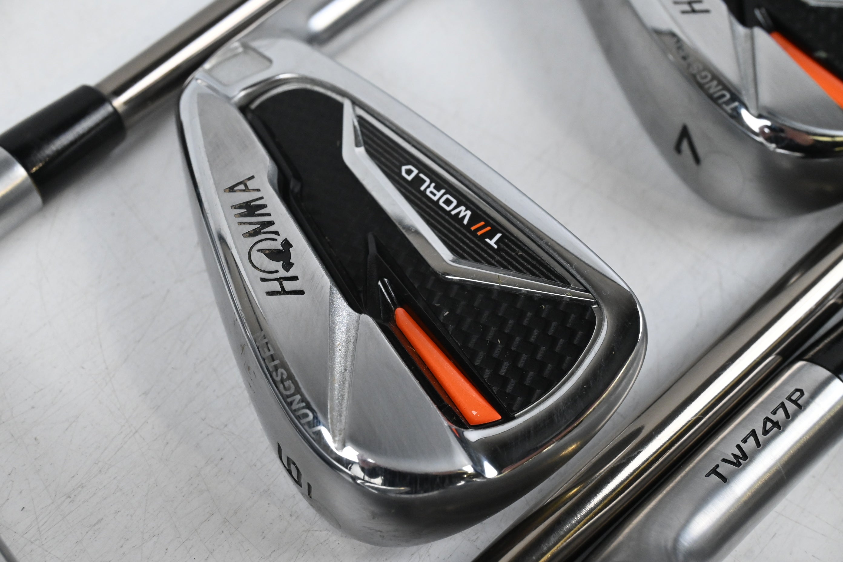 Honma TW747 P Irons / 5-PW / Stiff Flex UST Mamiya Recoil 110 Shafts