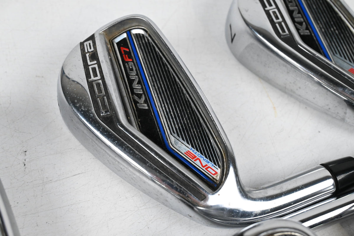 Left Hand Cobra King F7 One Length Irons / 5-PW / Regular Flex Cobra King F7 Shaft