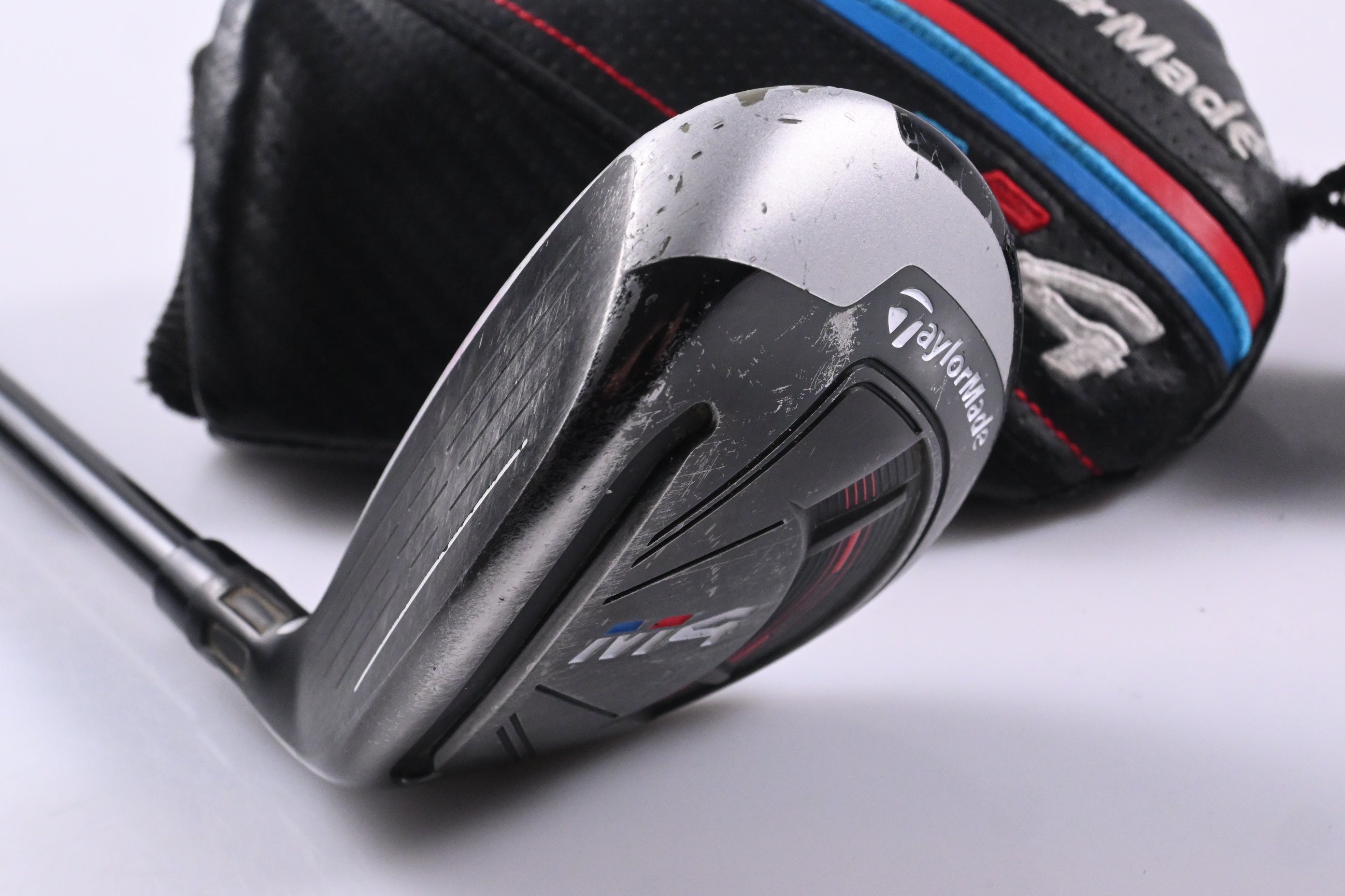 Left Hand Taylormade M4 #4 Hybrid / 22 Degree / Senior Flex Fujikura Atmos Red 5