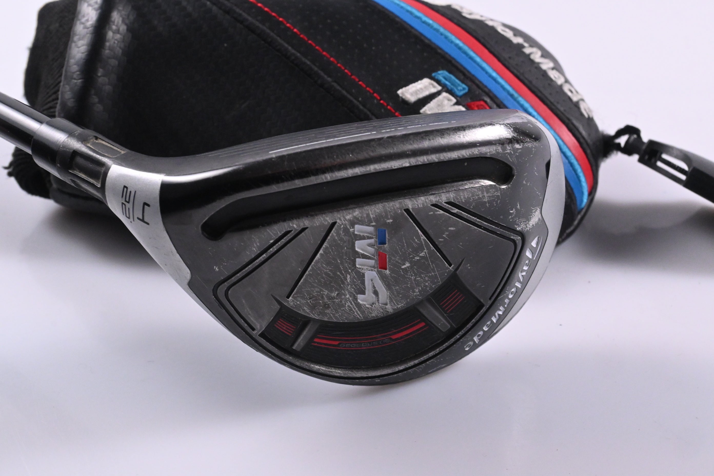 Left Hand Taylormade M4 #4 Hybrid / 22 Degree / Senior Flex Fujikura Atmos Red 5