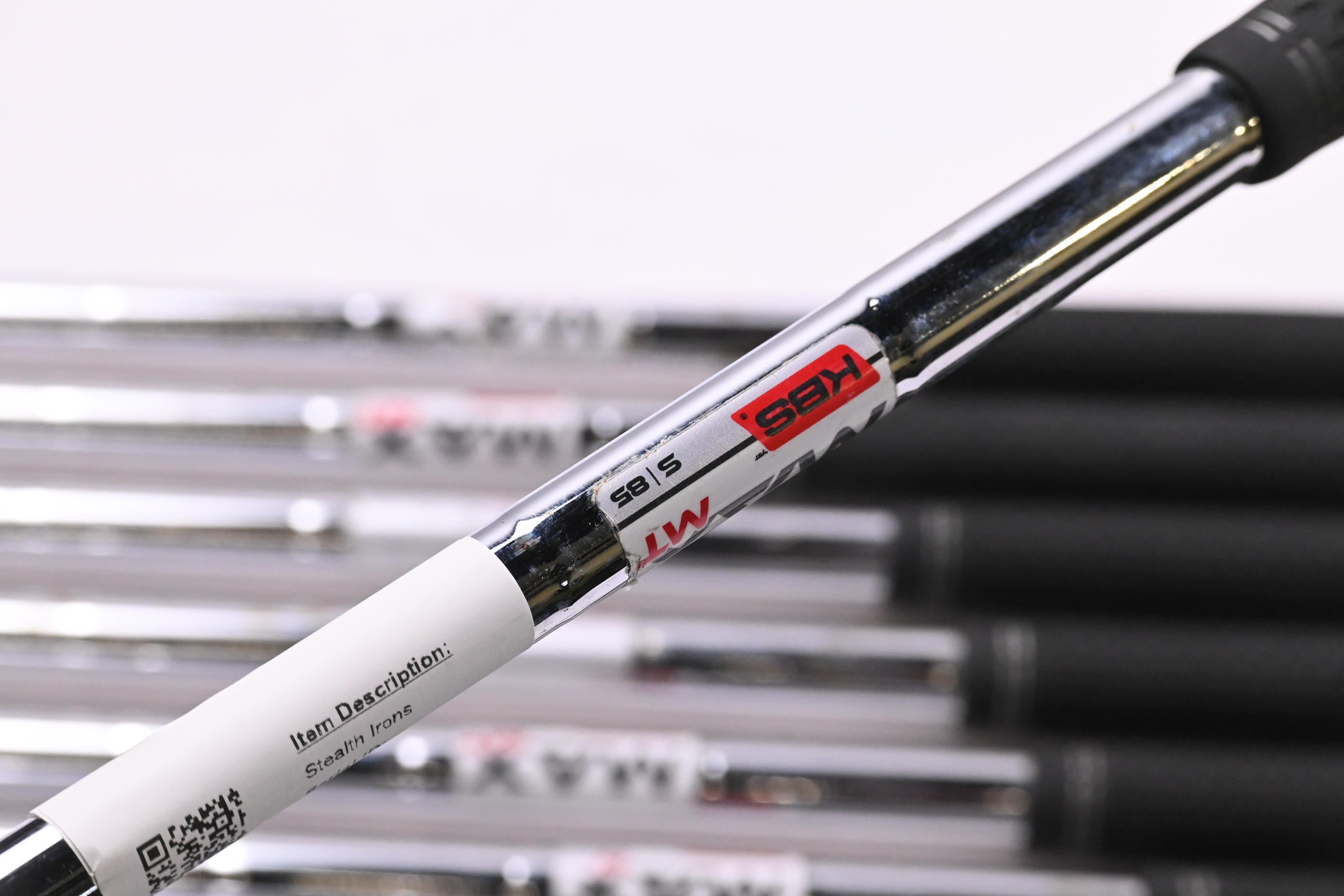 Taylormade Stealth Irons / 4-PW+GW+SW / Stiff Flex KBS MAX MT 85 Shafts