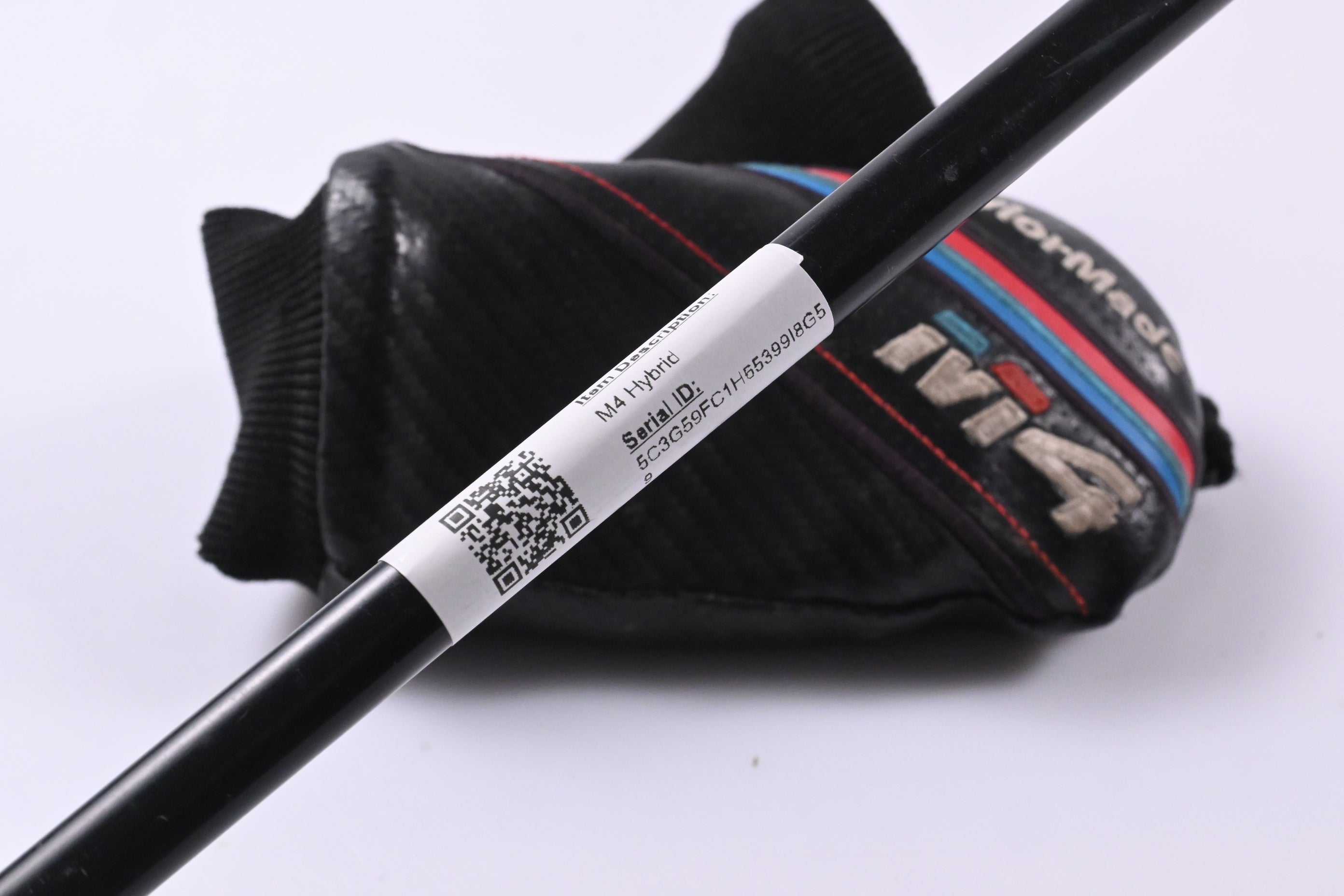 Left Hand Taylormade M4 #4 Hybrid / 22 Degree / Stiff Flex Atmos Red 7 Shaft
