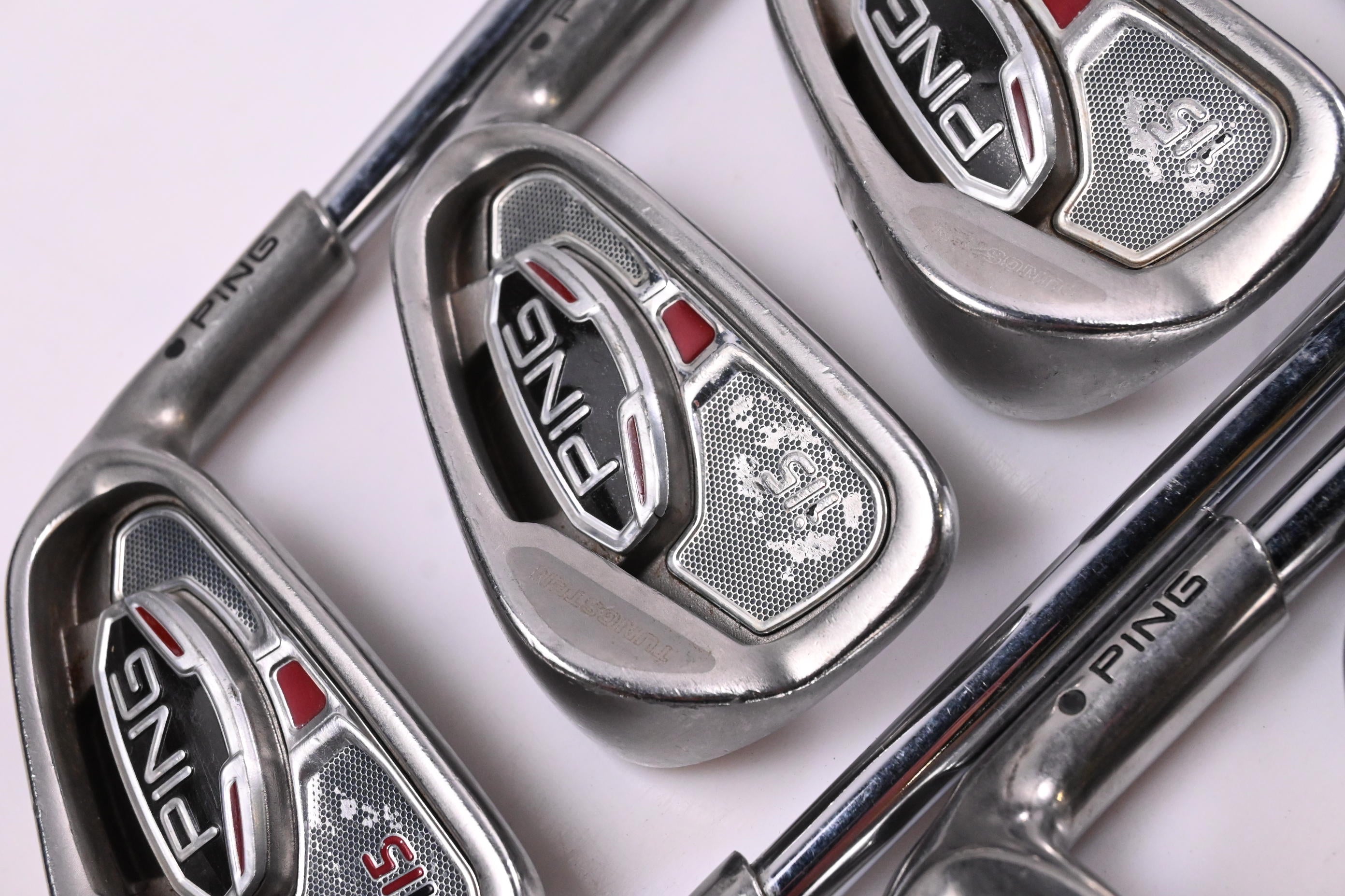 Ping i15 Irons / 3-PW / Black Dot / Stiff Flex Dynamic Gold S300 Shafts