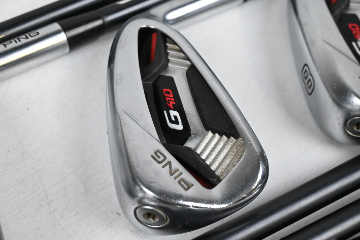 Ping G410 Irons / 5-PW+GW+SW / Black Dot / Regular Flex Ping Alta CB Red AWT