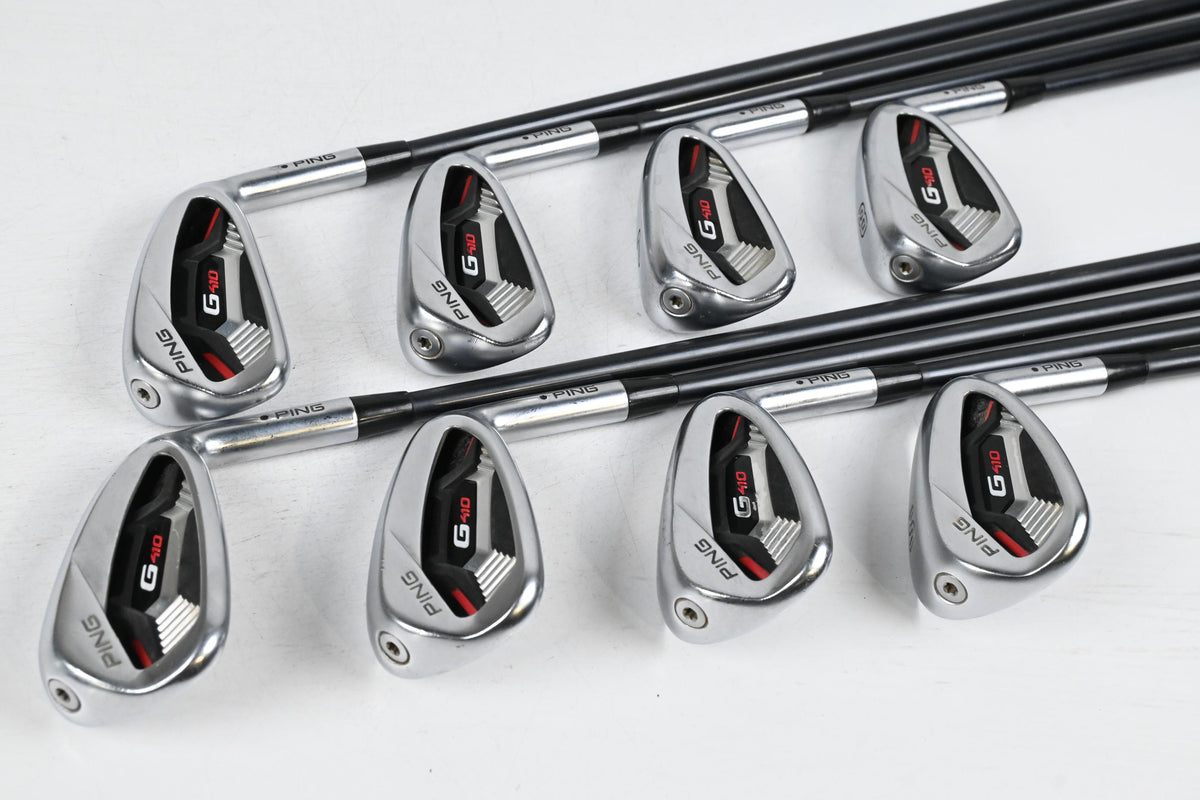 Ping G410 Irons / 5-PW+GW+SW / Black Dot / Regular Flex Ping Alta CB Red AWT