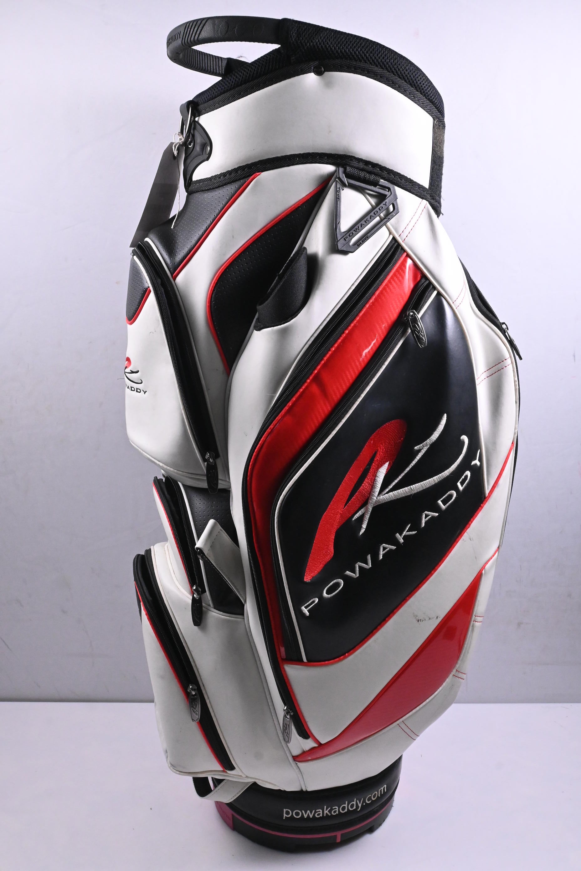 Powakaddy Cart Bag / 14-Way Divider / White, Red, Black