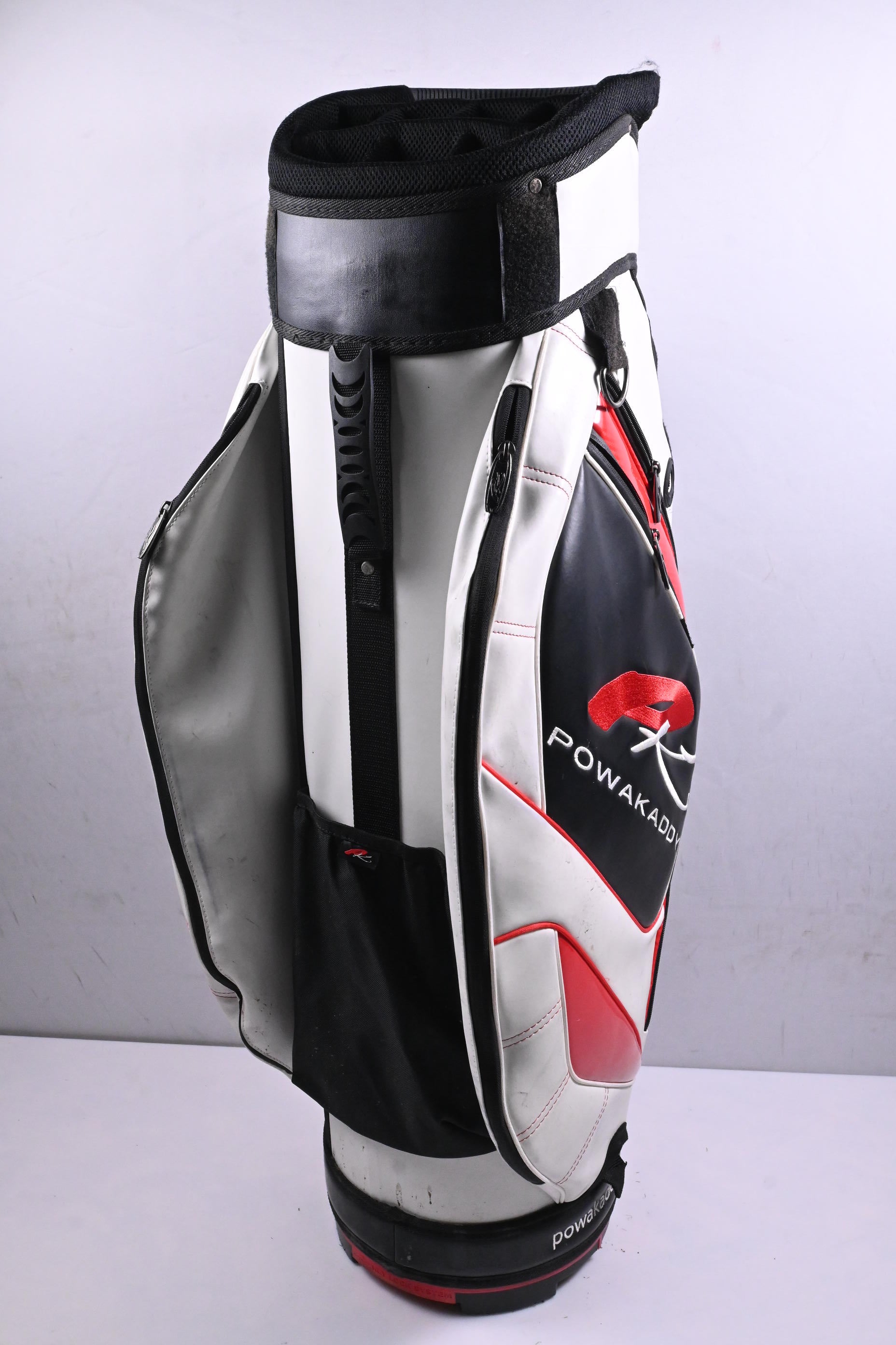 Powakaddy Cart Bag / 14-Way Divider / White, Red, Black