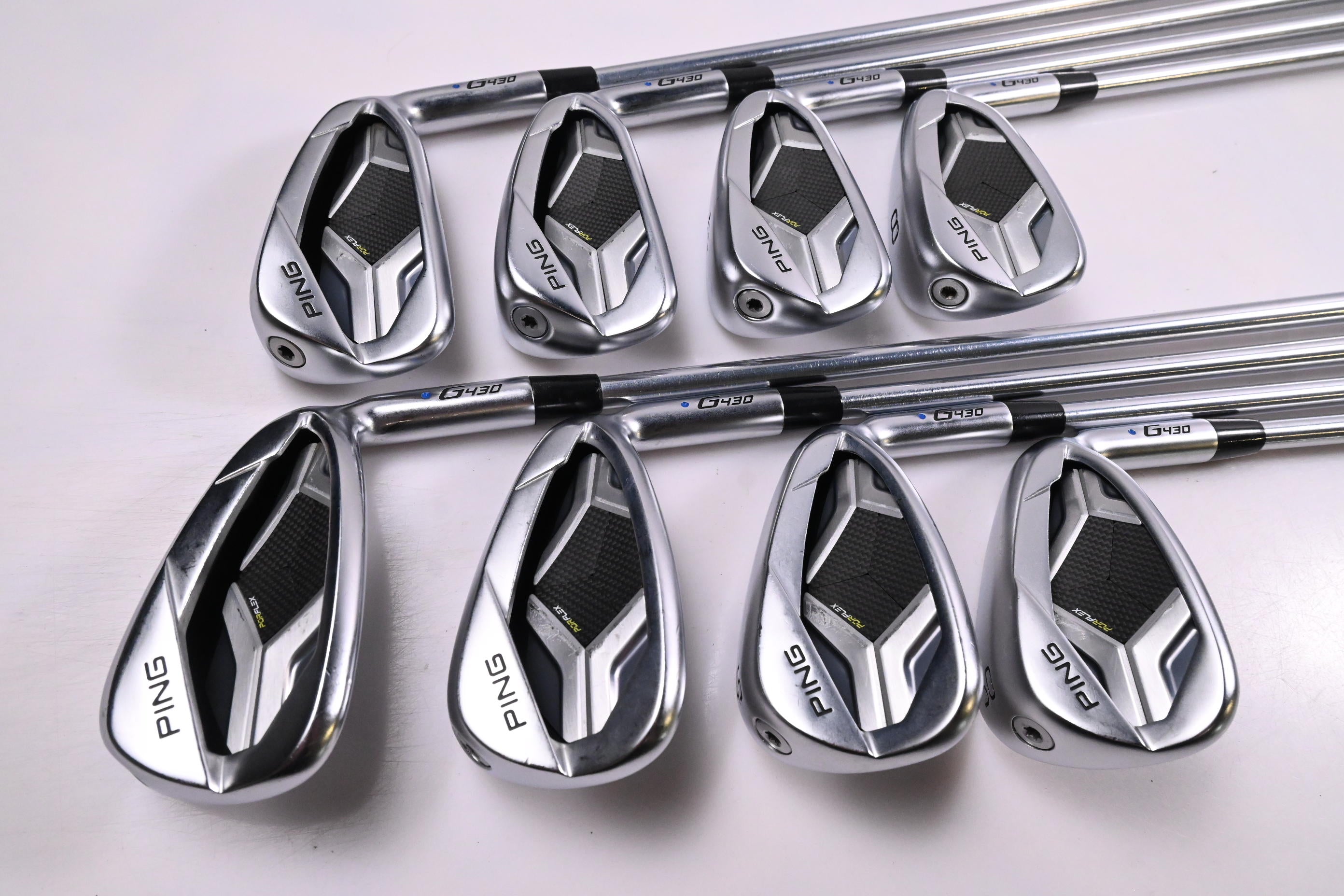 Ping G430 Irons / 5-PW+45°+50° / Blue Dot / Regular Flex Project X IO 105