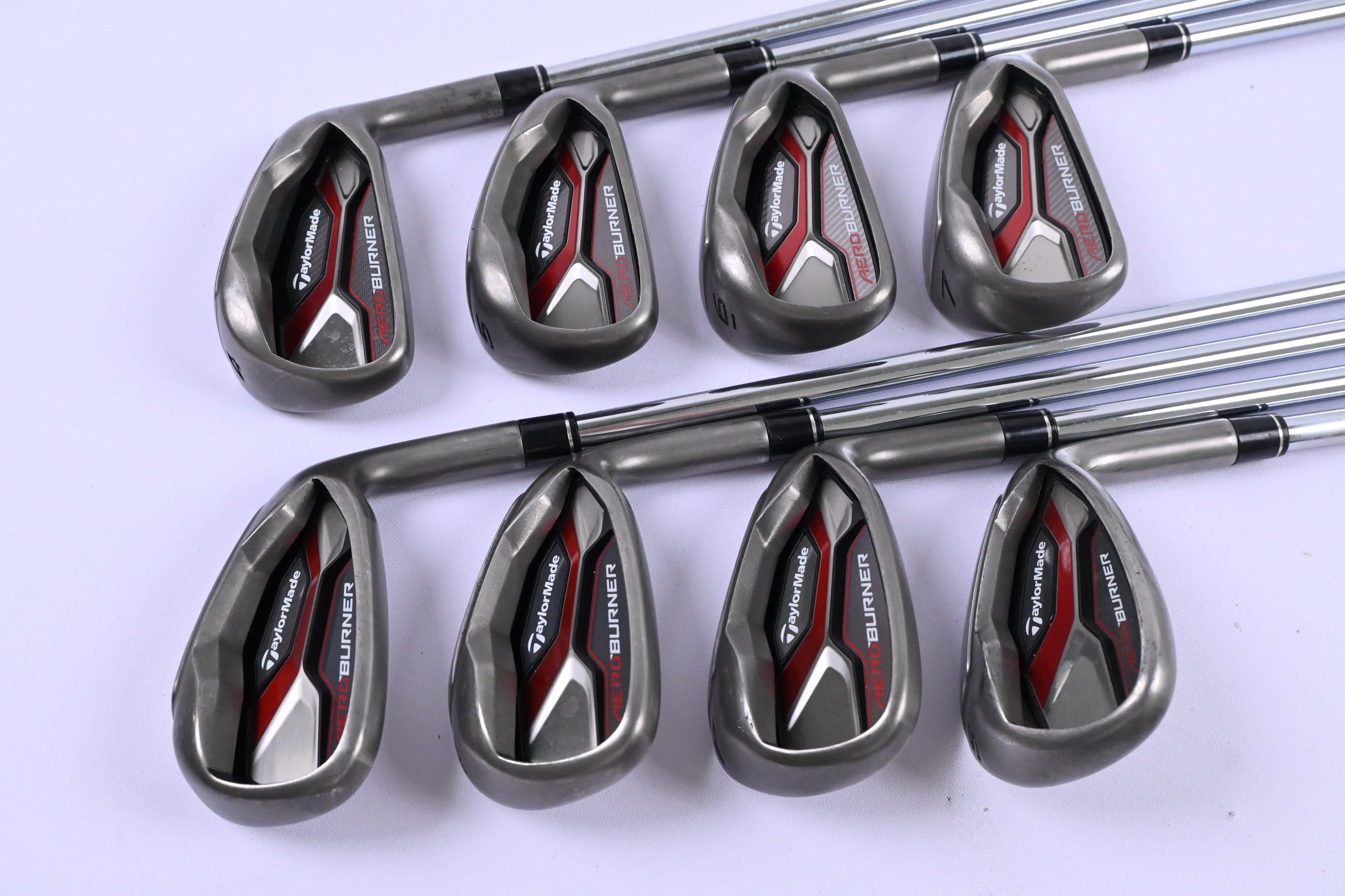 Taylormade Aeroburner Irons / 4-PW+SW / Regular Flex REAX Steel 88 Shafts