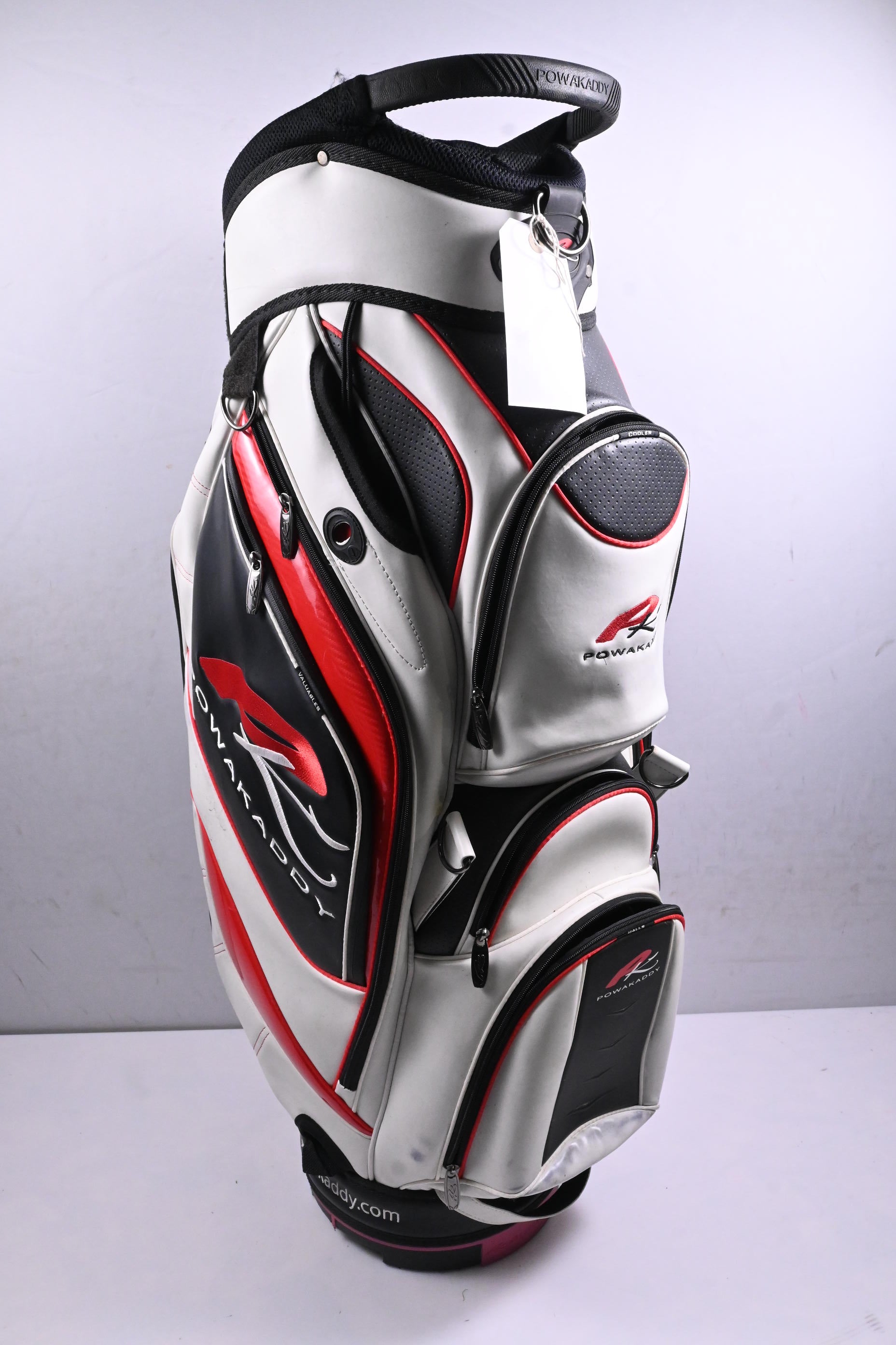 Powakaddy Cart Bag / 14-Way Divider / White, Red, Black