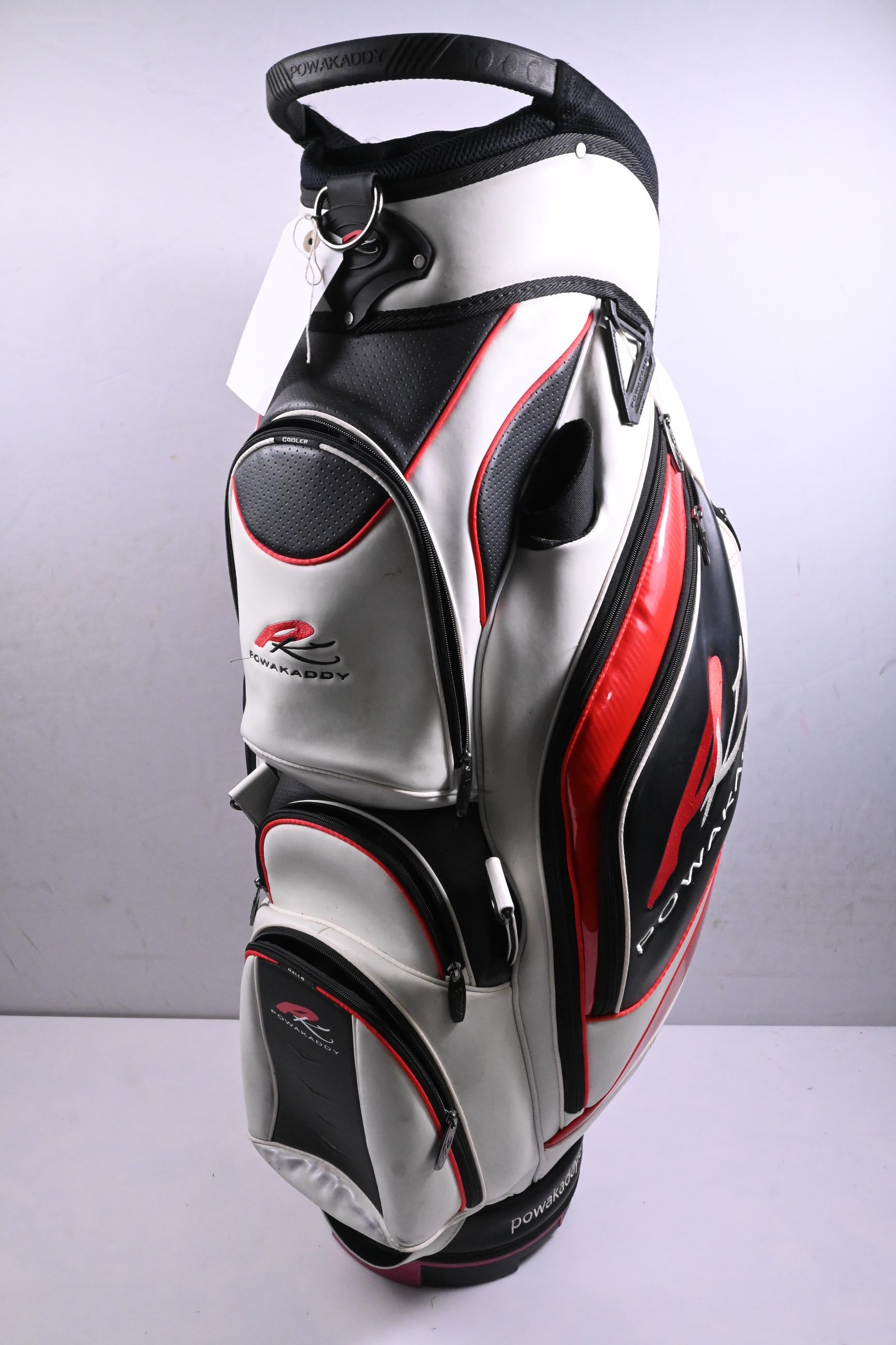 Powakaddy Cart Bag / 14-Way Divider / White, Red, Black