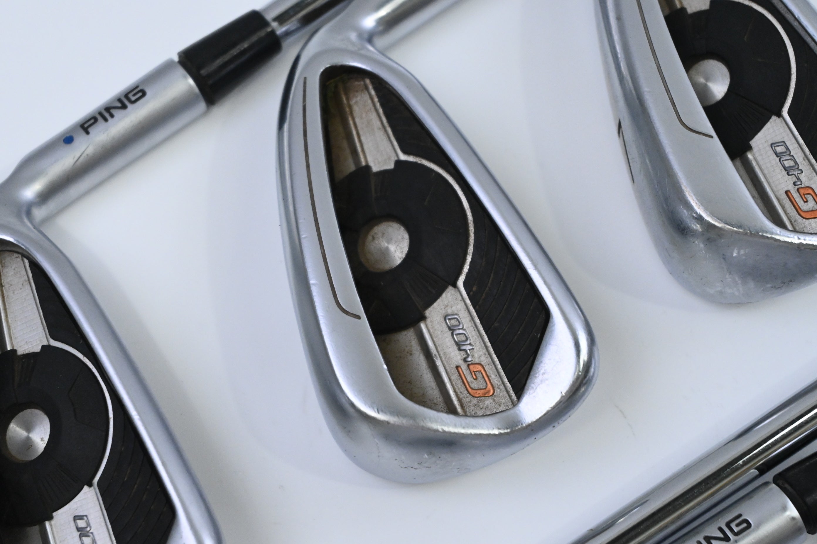 Ping G400 Irons / 5-PW / Blue Dot / Regular Flex Ping AWT 2.0 Shafts