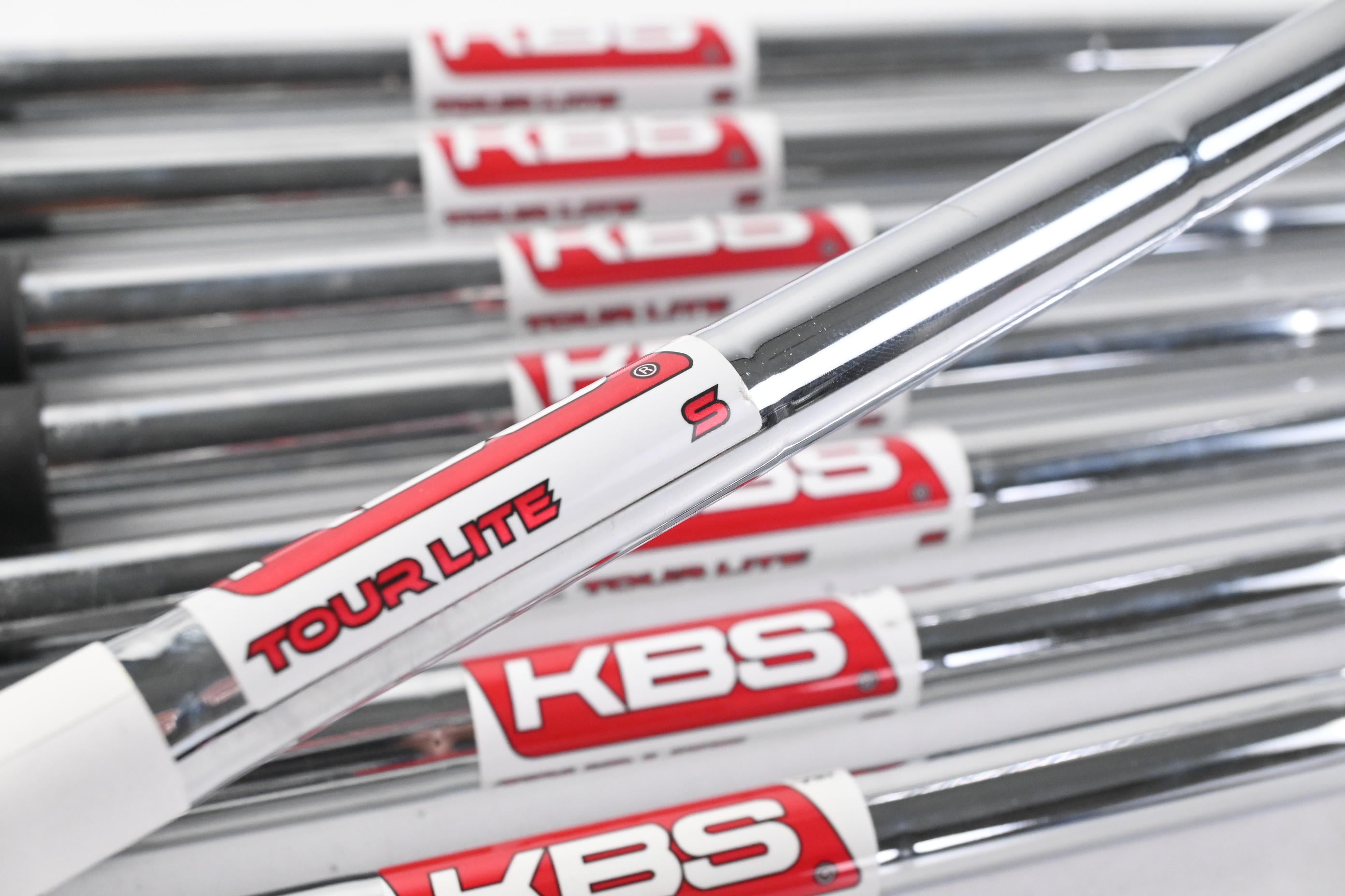 KBS Tour Lite Iron Shafts / Stiff Flex / Set of 8 / .355" Tip