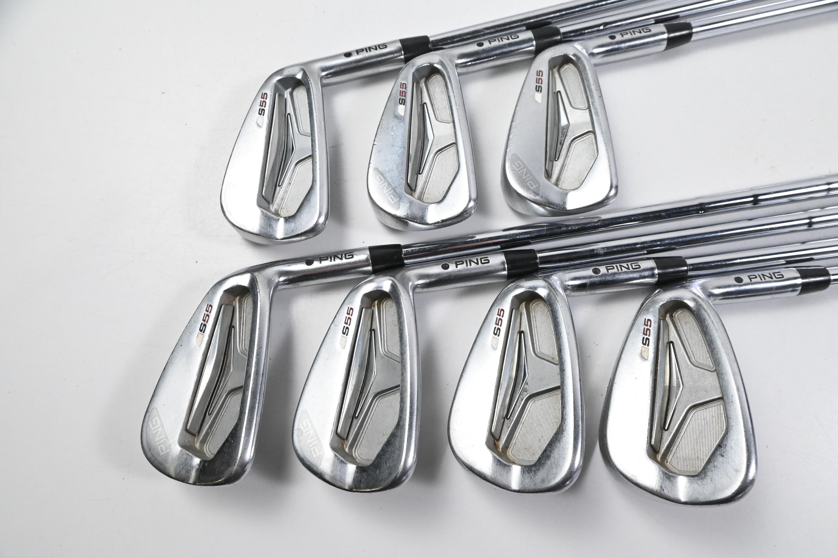 Ping S55 Irons / 4-PW / Black Dot / Regular Flex Steel Shafts