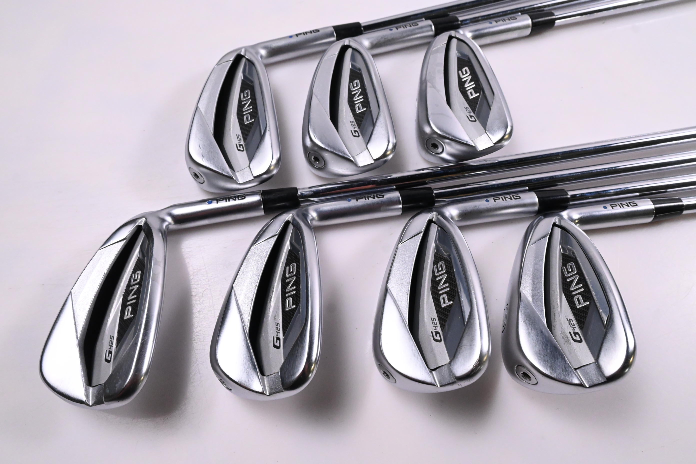 Ping G425 Irons / 5-PW+GW / Blue Dot / Regular Flex Ping AWT 2.0 Shafts