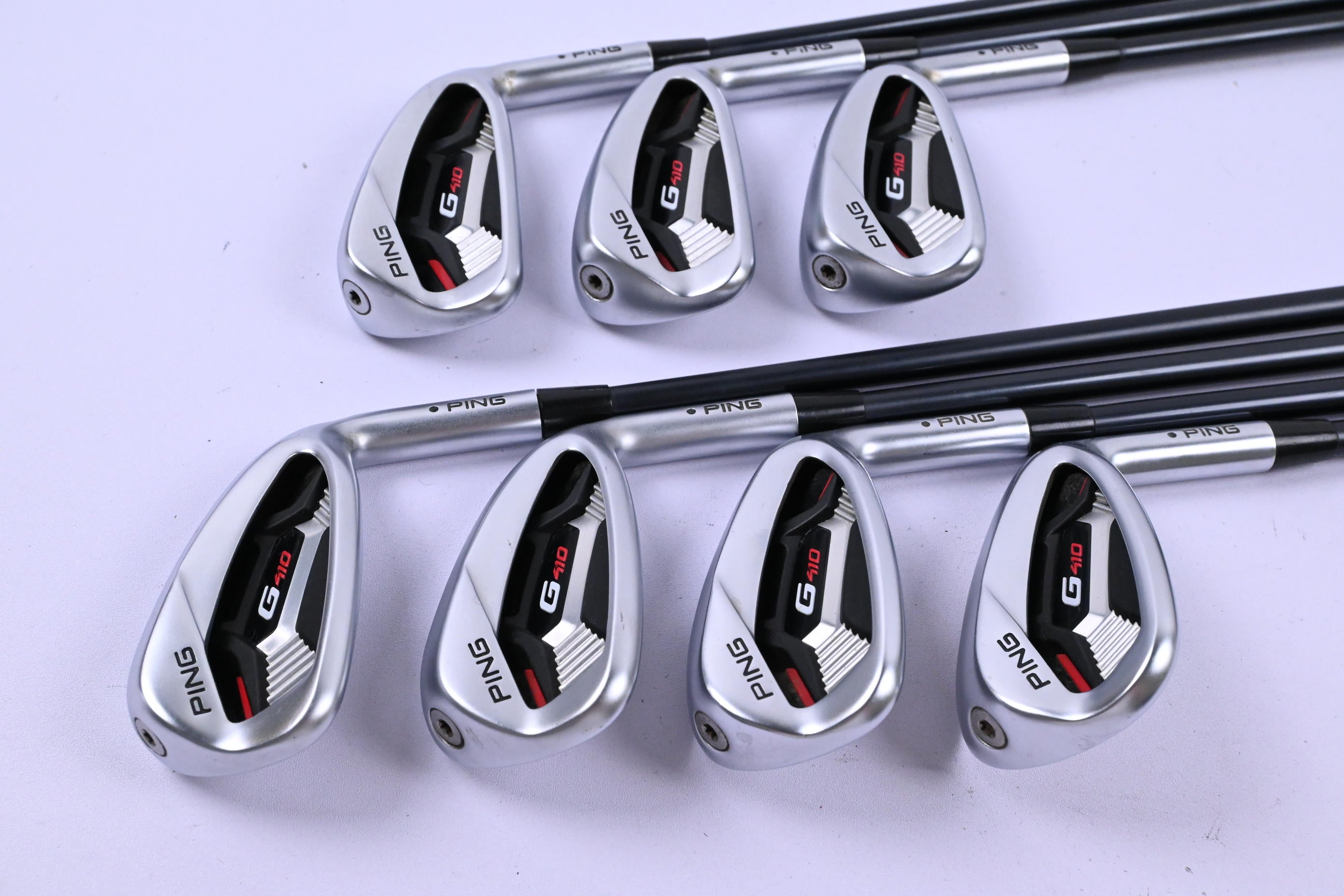 Ping G410 Irons / 5-PW+SW / Black Dot / Senior Flex Ping Alta CB Red Shafts