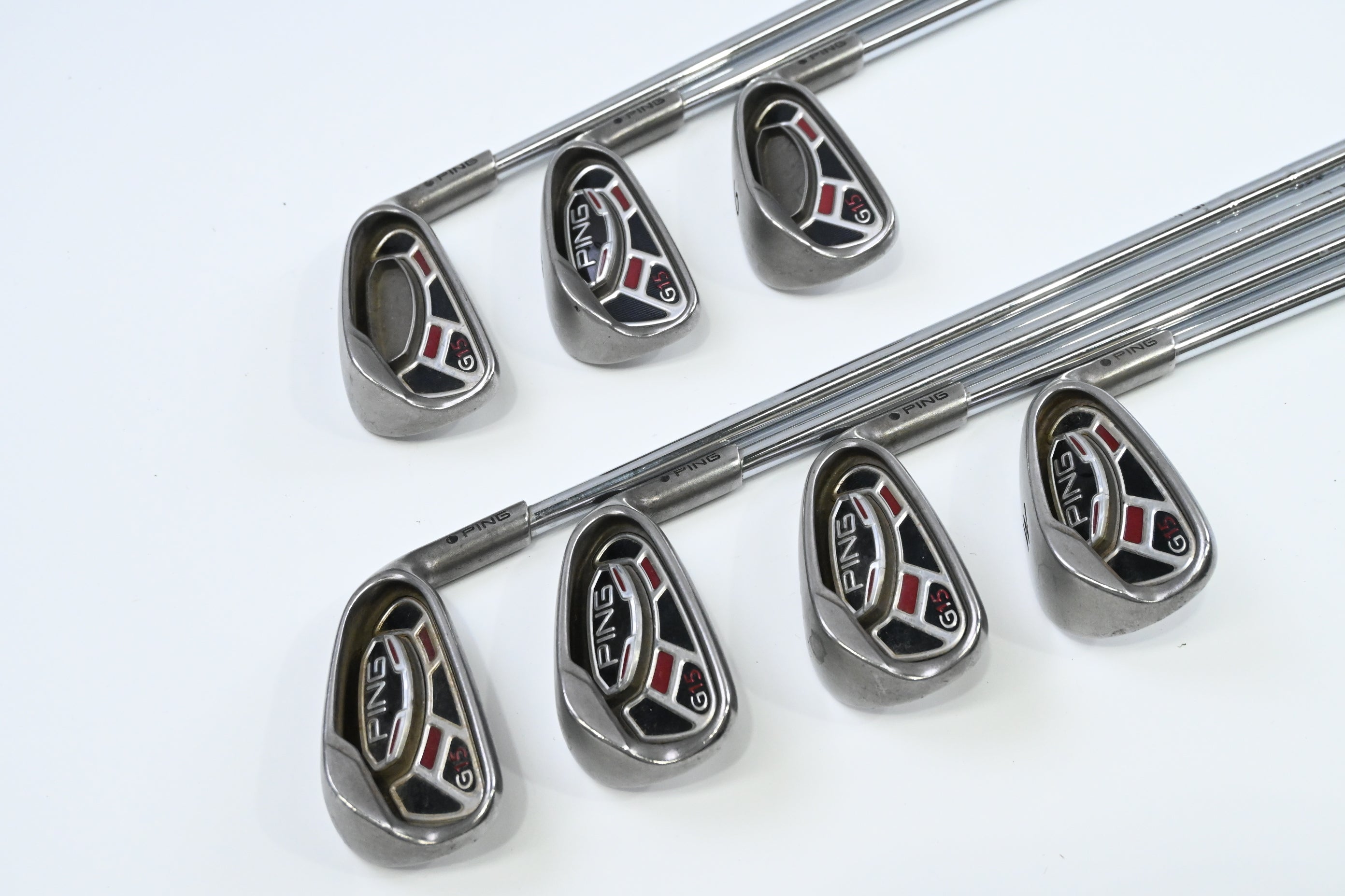 Ping G15 Irons / 4-PW / Black Dot / Regular Flex Ping AWT Shafts