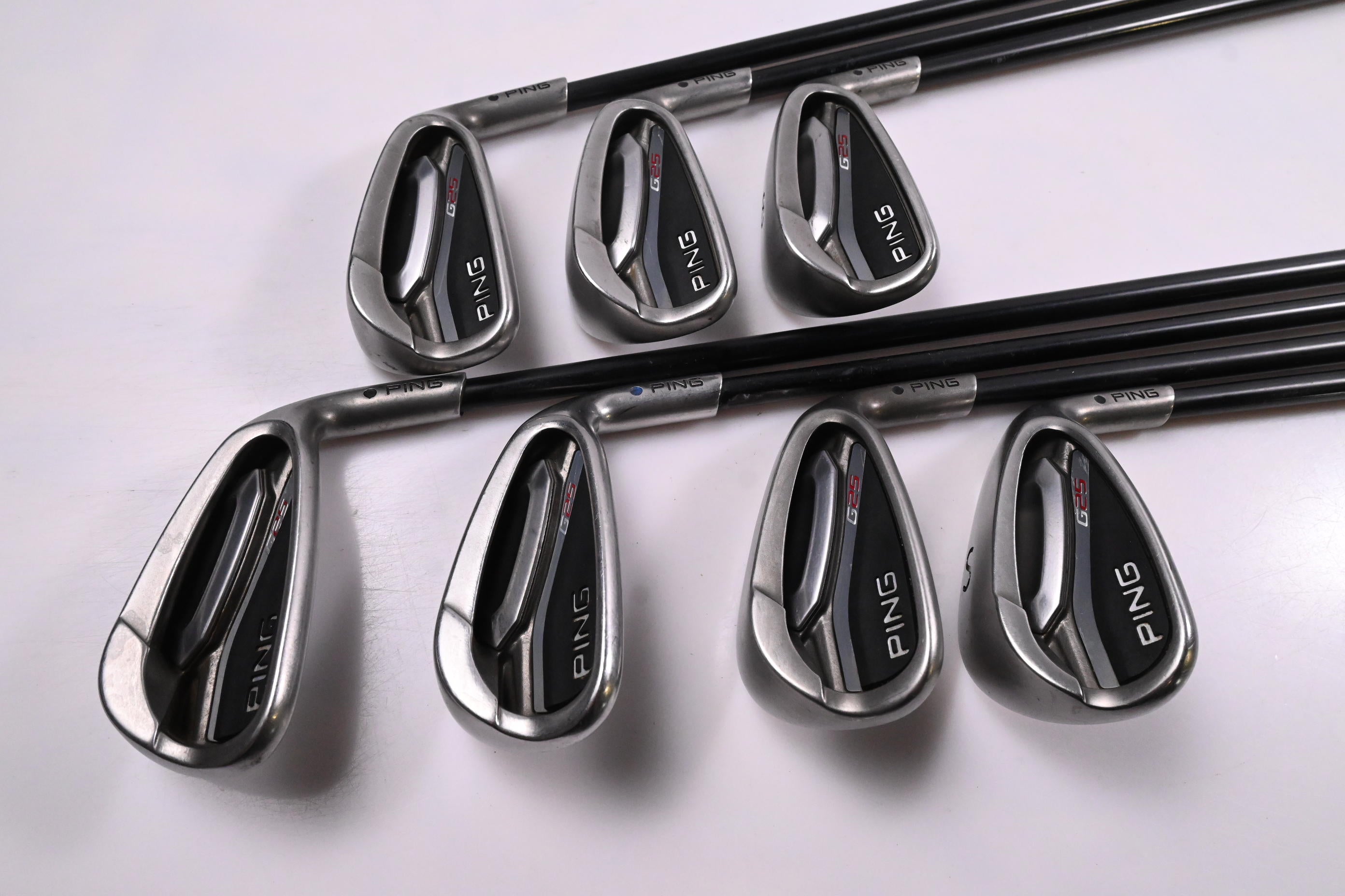 Ping G25 Irons / 6-PW+GW+SW / Black Dot / Regular Flex Ping TFC 189 Shafts