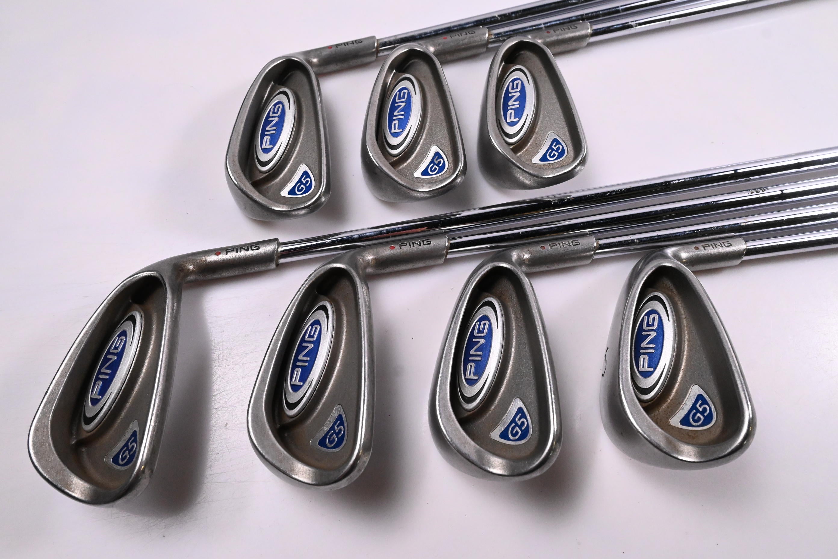 Ping G5 Irons / 5-PW+SW / Red Dot / Regular Flex Ping Shafts