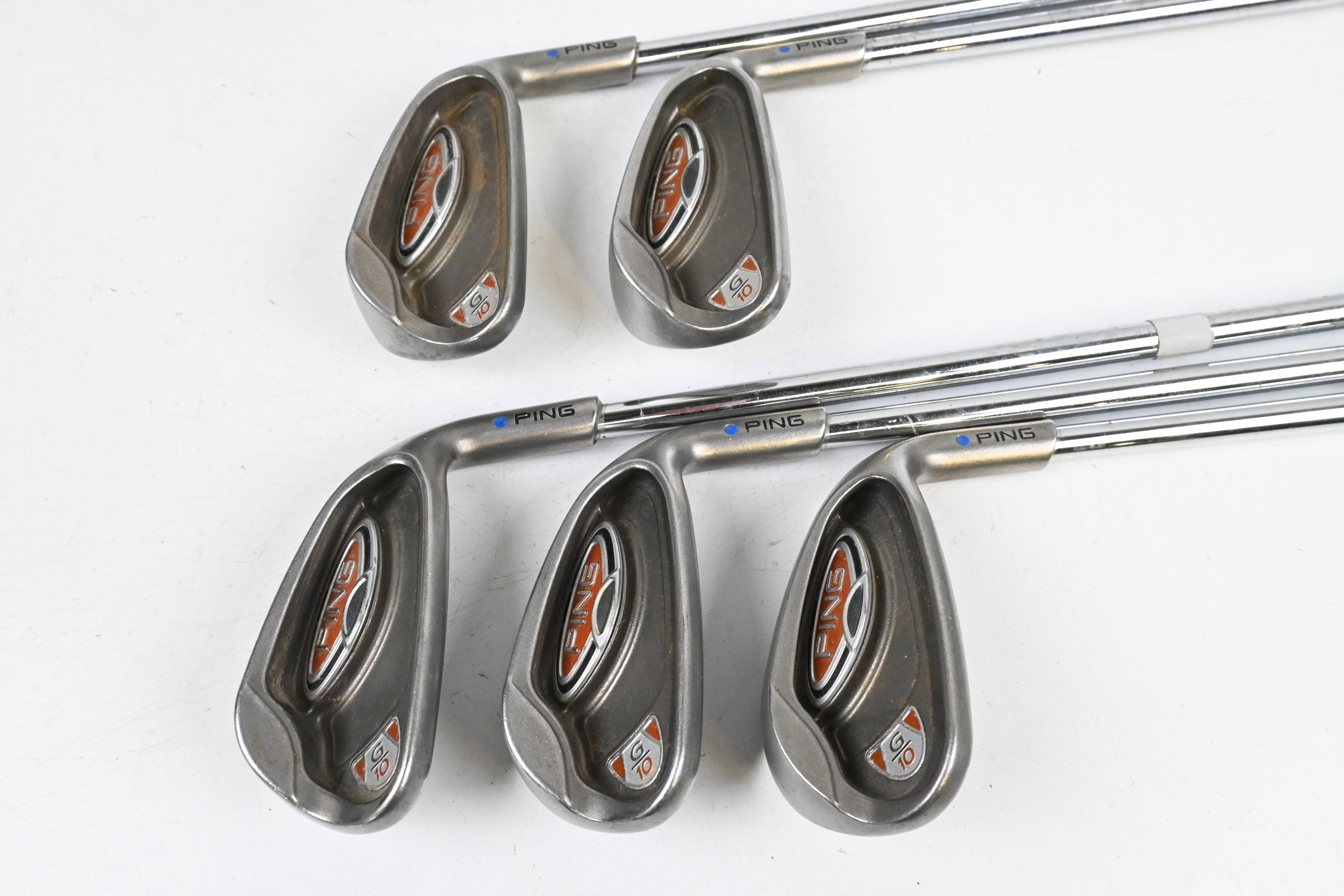 Ping G10 Irons / 7-PW+SW / Blue Dot / Regular Flex Ping AWT Shafts