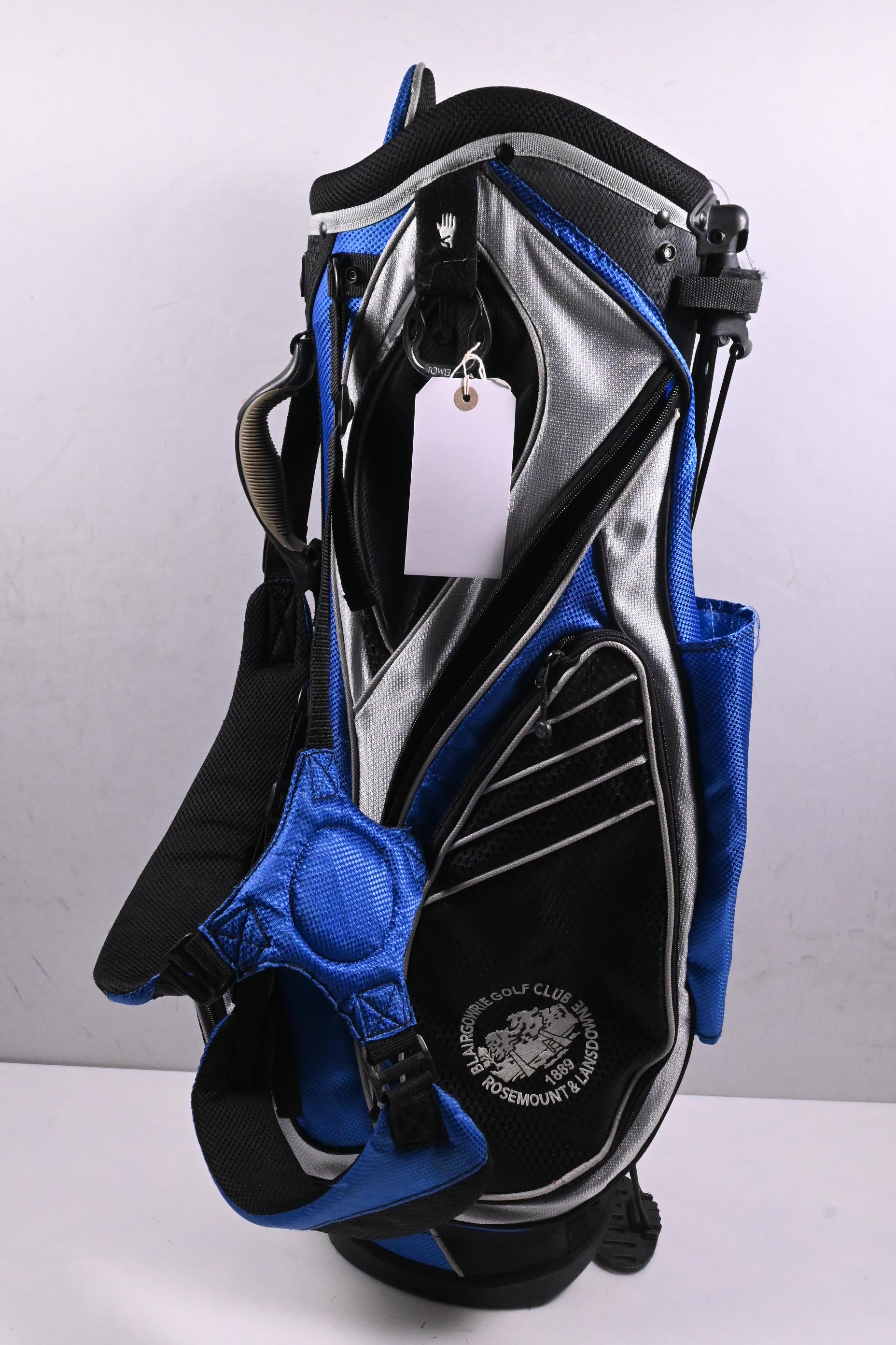 Blairgowrie Golf Club Stand Bag / 7-Way Divider / Black, Grey, Blue