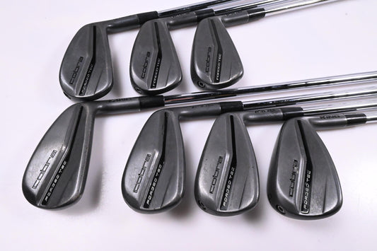 Cobra King Forged Tec 2023 Black Irons / 4-PW / Stiff Flex KBS $-Taper Lite