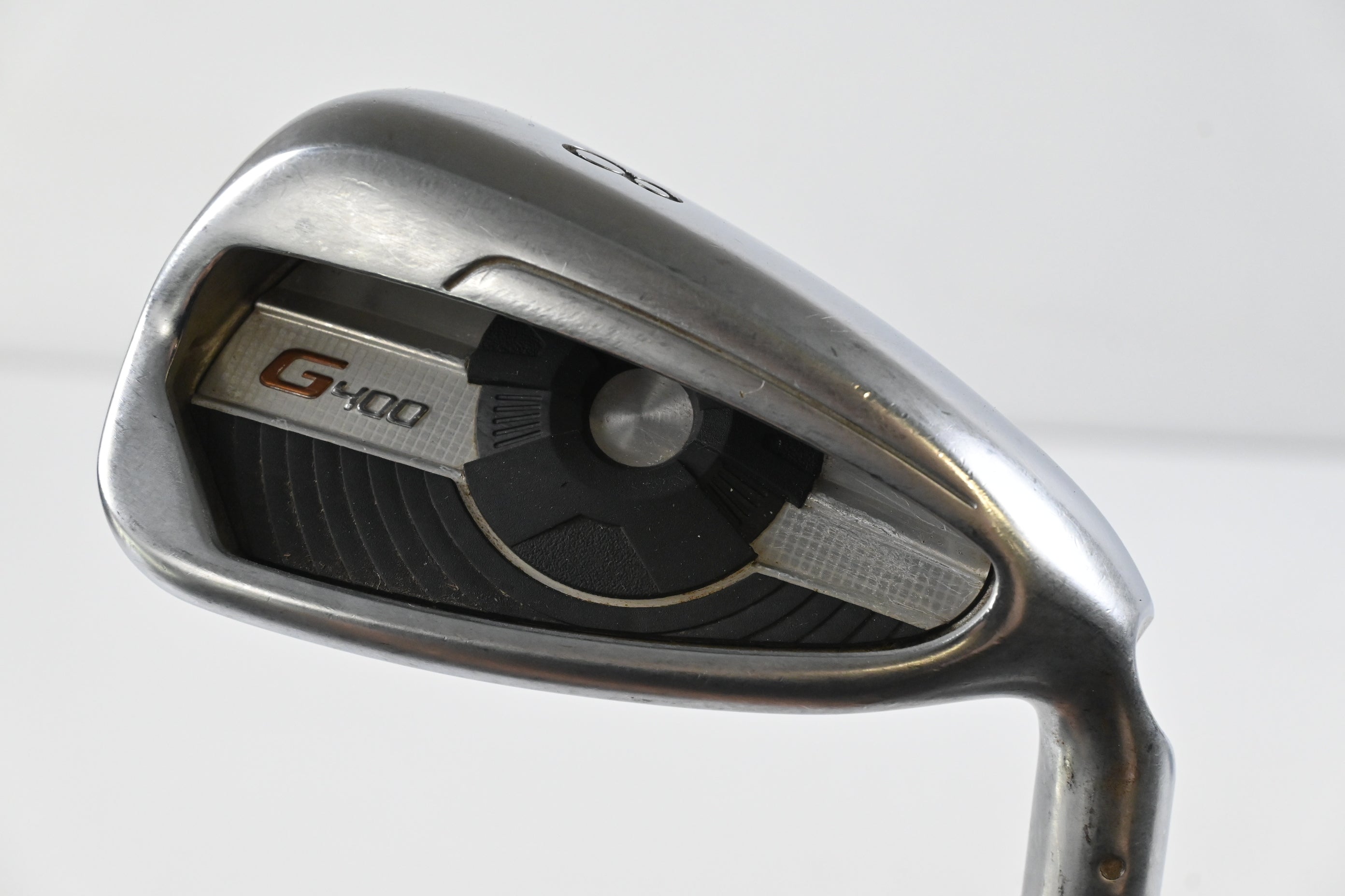 Ping G400 #8 Iron / White Dot / Regular Flex Ping CFS Distance Steel Shaft