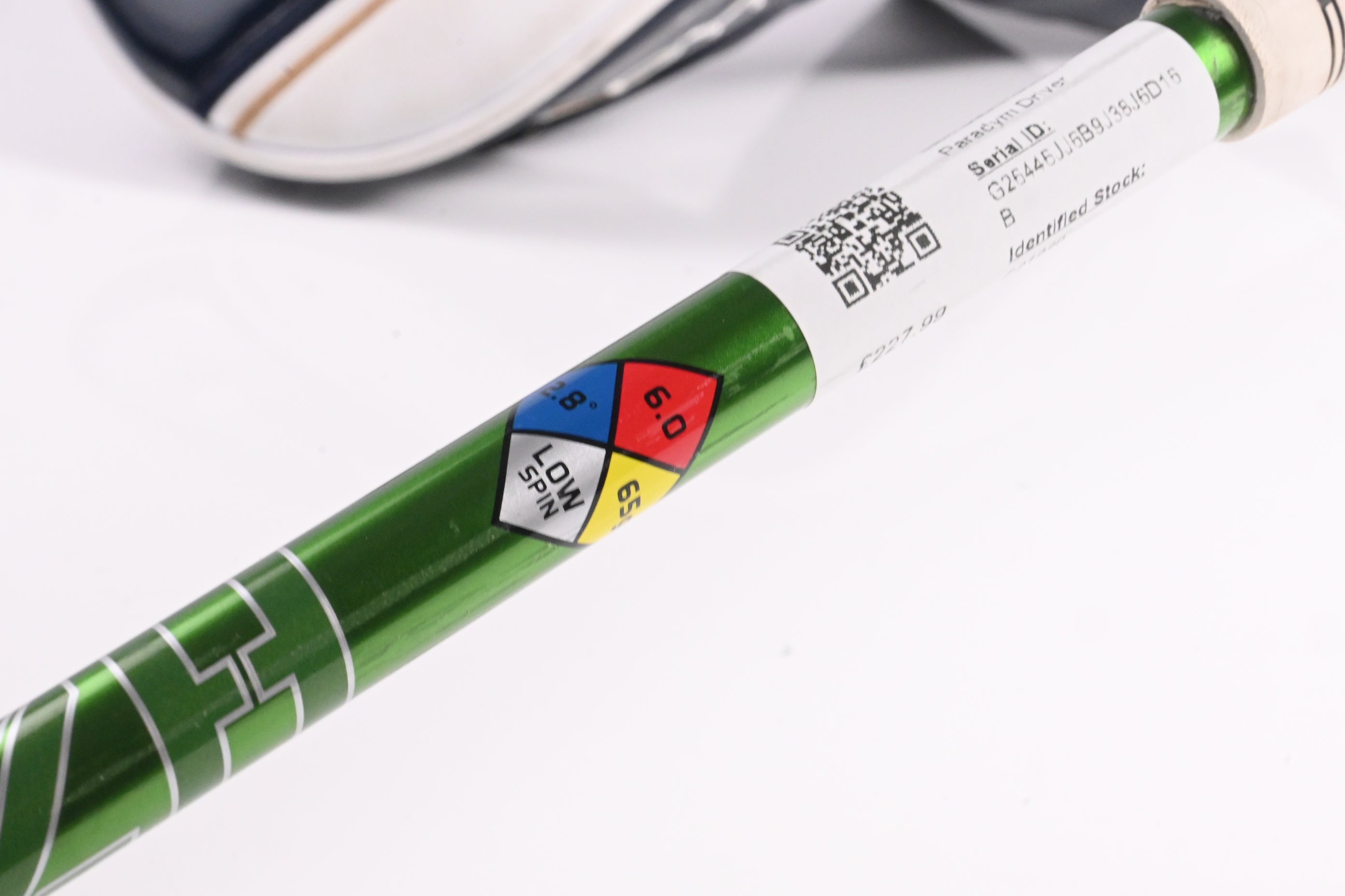 Left Hand Callaway Paradym Driver / 9 Degree / Stiff Flex HZRDUS Smoke Green RDX