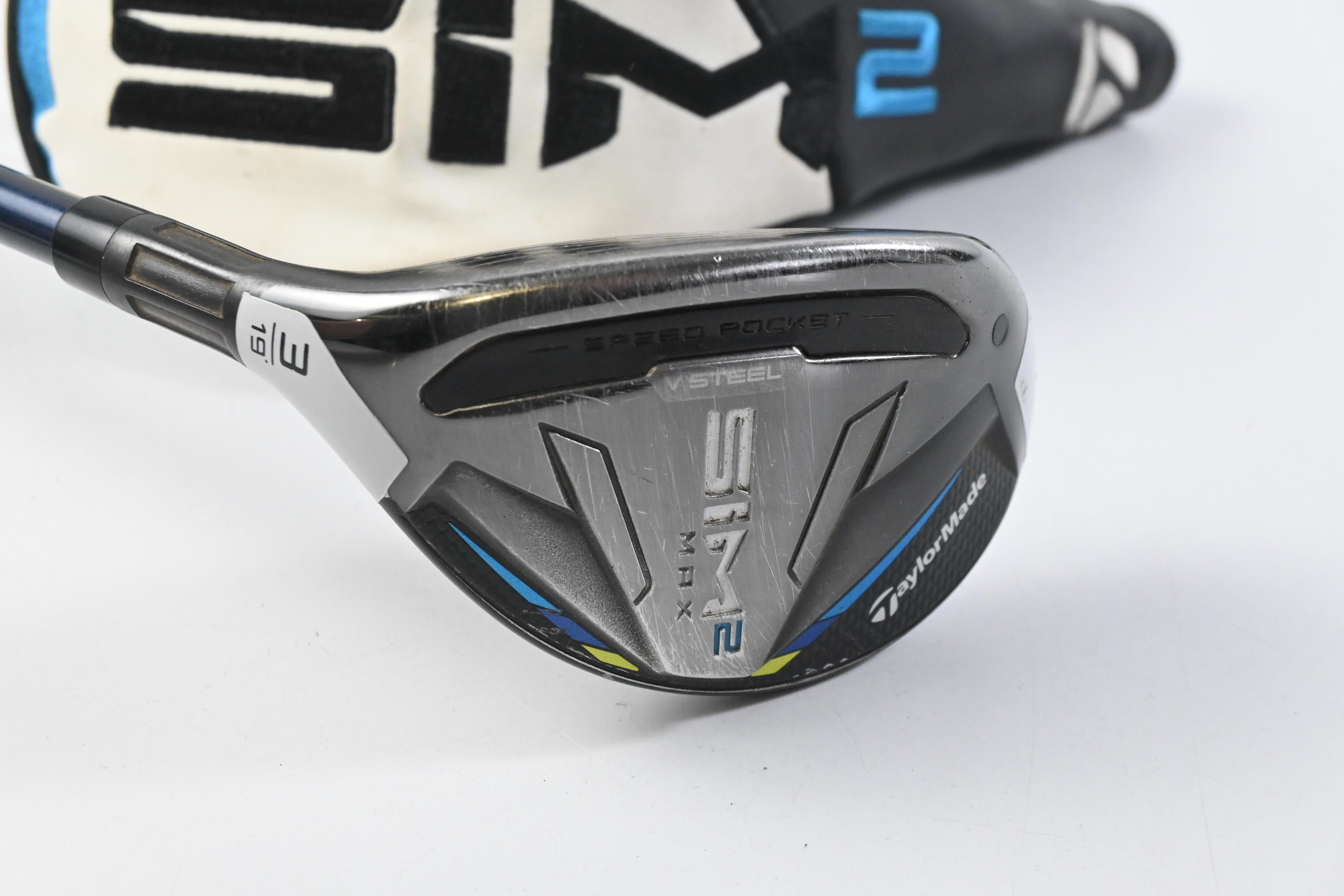 Left Hand Taylormade SIM2 Max #3 Hybrid / 19 Degree / Regular Flex Ventus Blue
