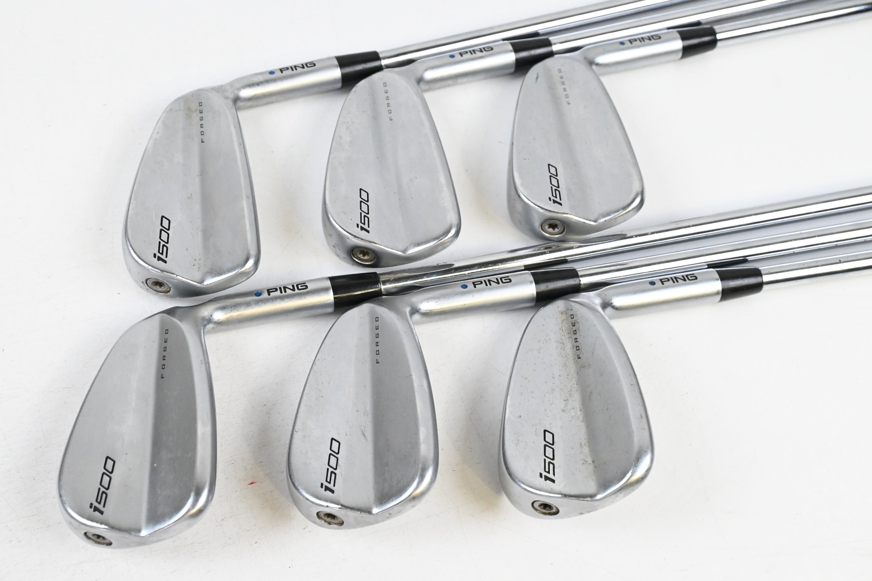 Ping i500 Irons / 6-PW / Blue Dot / Stiff Flex Project X LZ 120 Shafts