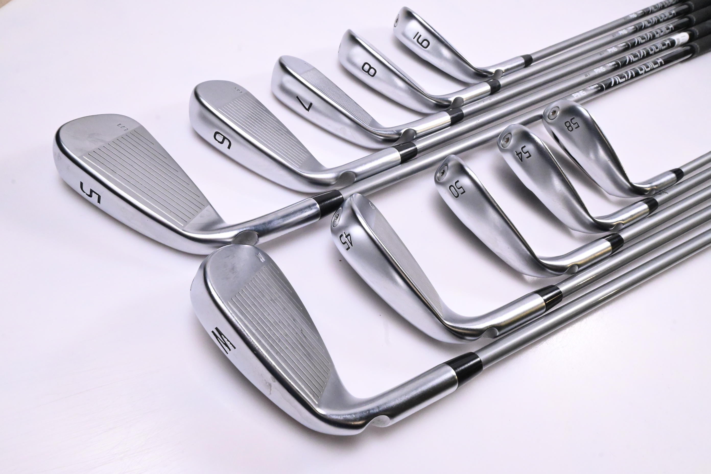 Ping G430 Irons / 5-PW+45°+50°+54°+58° / Green Dot / Senior Flex Ping Alta Quick