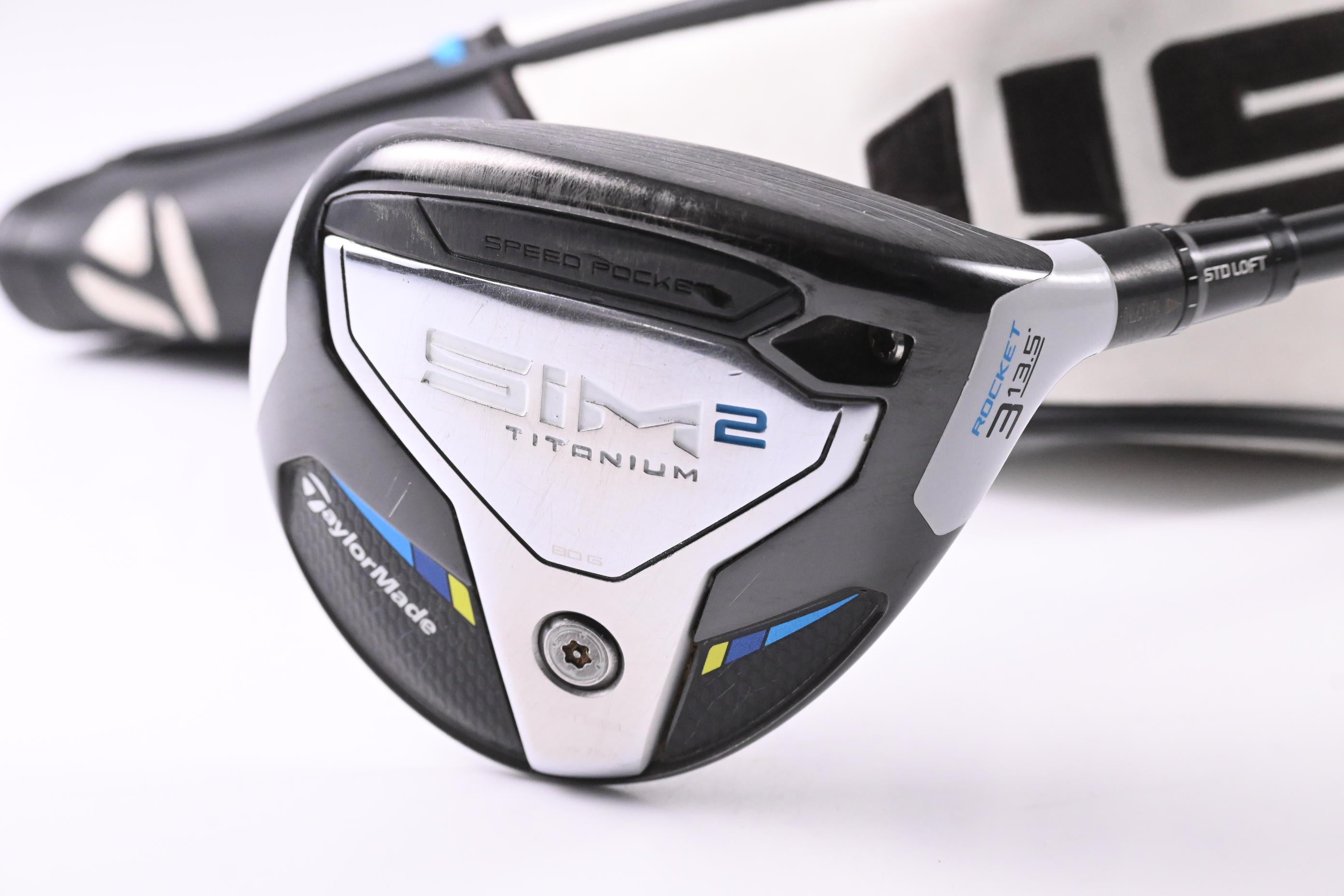 Taylormade SIM2 Ti  #3 Wood / 13.5 Degree / Stiff Flex HZRDUS Yellow 76 Shaft