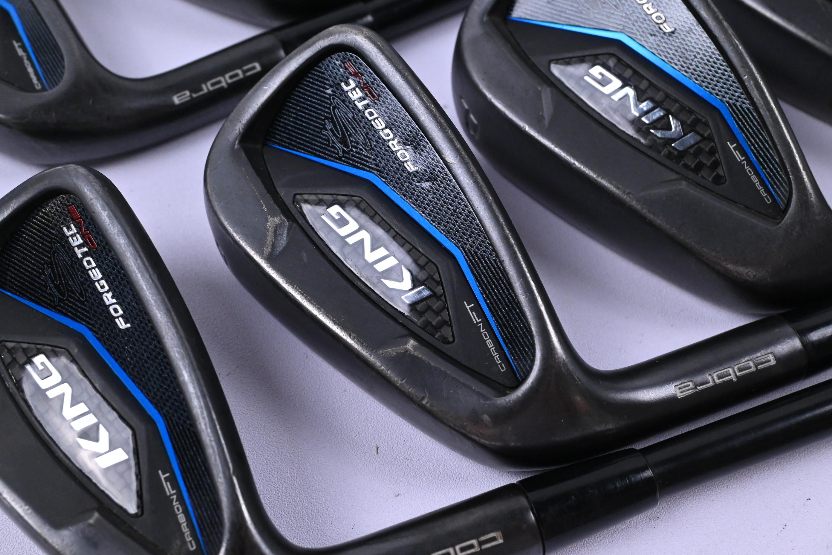 Left Hand Cobra King Forged One Length Irons / 5-PW+GW / Stiff Flex AMT Shafts