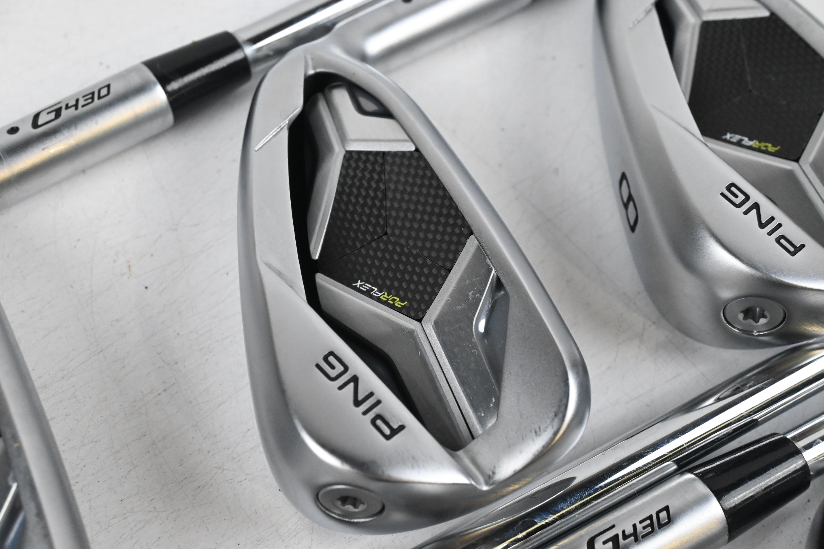 Ping G430 Irons / 6-PW+GW / Black Dot / Regular Flex Ping AWT 2.0 Shafts