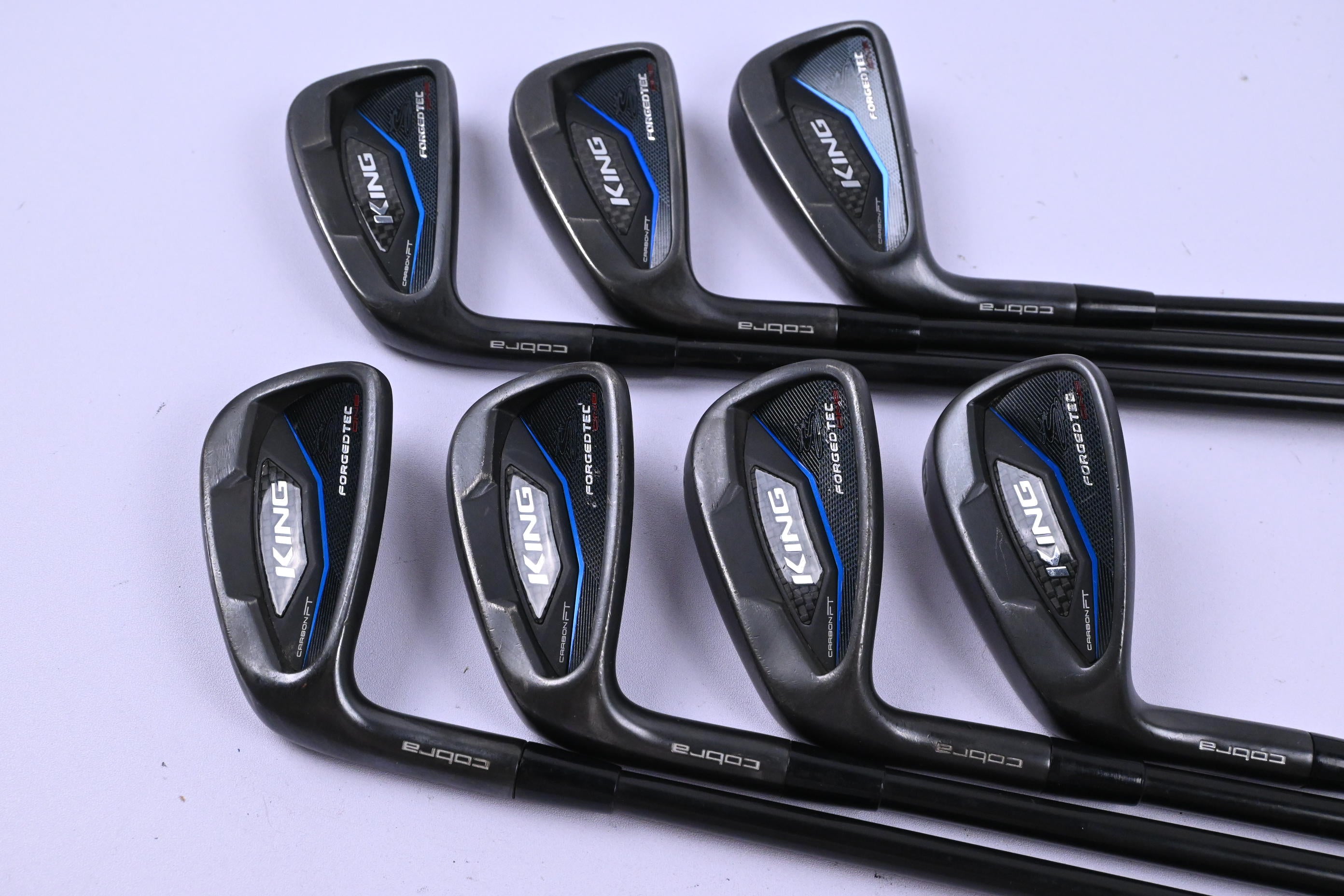 Left Hand Cobra King Forged One Length Irons / 5-PW+GW / Stiff Flex AMT Shafts