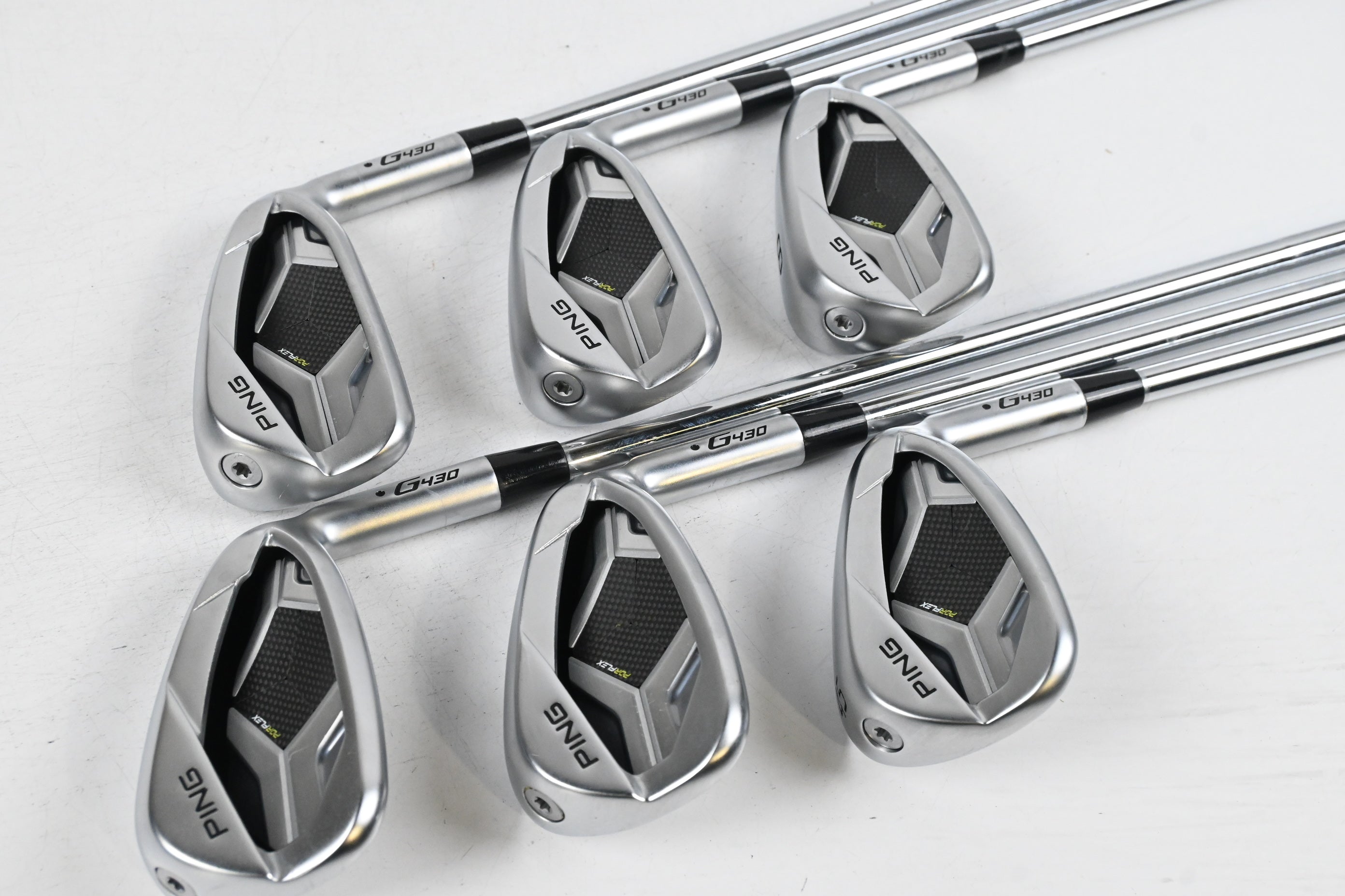 Ping G430 Irons / 6-PW+GW / Black Dot / Regular Flex Ping AWT 2.0 Shafts