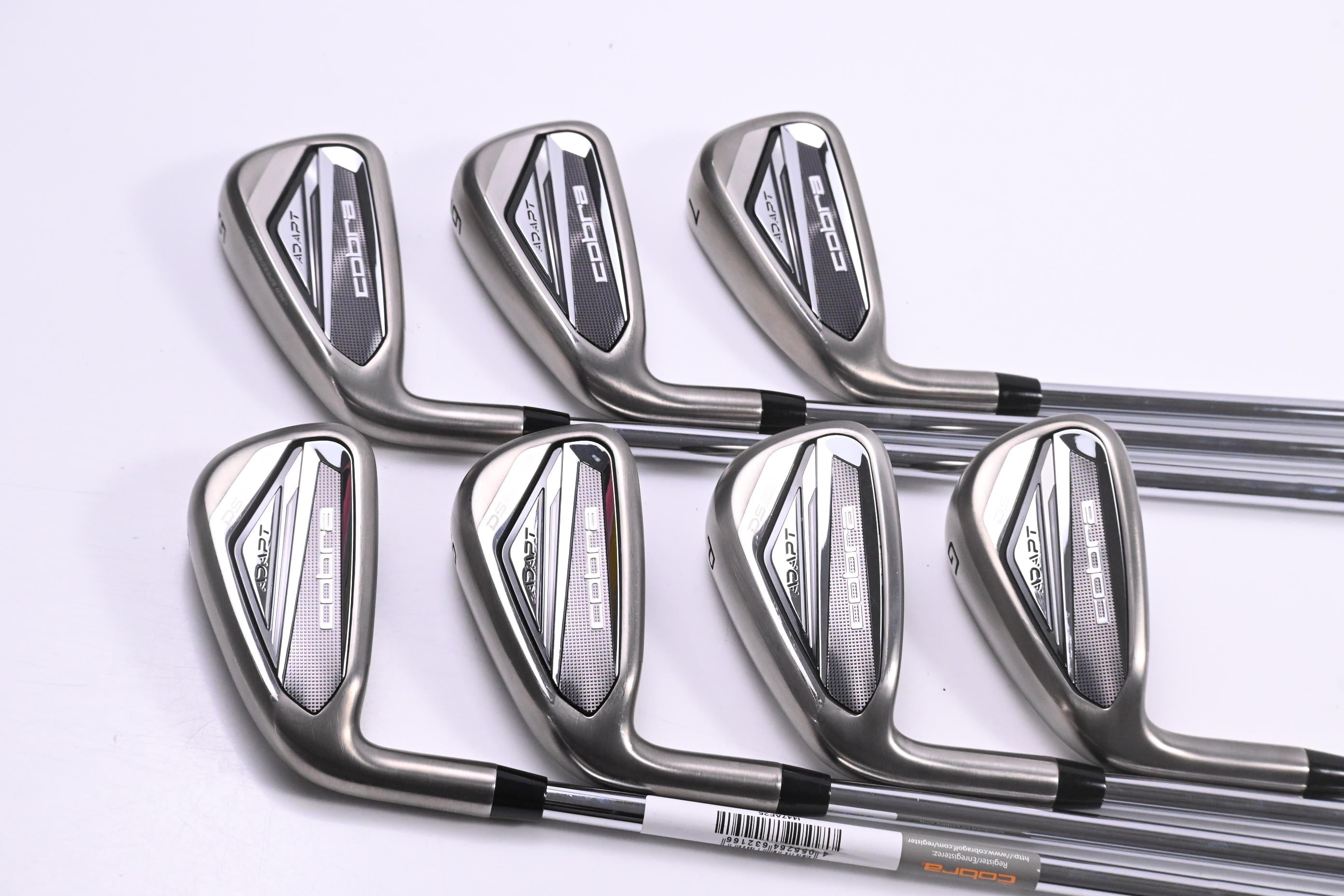 Left Hand Cobra DS-Adapt Irons / 5-PW+GW / Regular Flex KBS Tour Lite Shafts