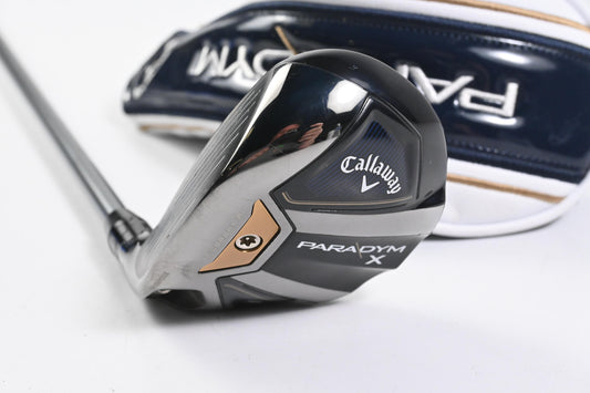 Left Hand Callaway Paradym X #3 Hybrid / 18 Degree / Stiff Flex HZRDUS Silver 75
