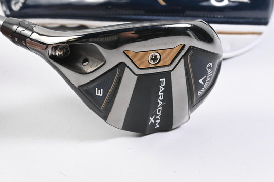Left Hand Callaway Paradym X #3 Hybrid / 18 Degree / Stiff Flex HZRDUS Silver 75