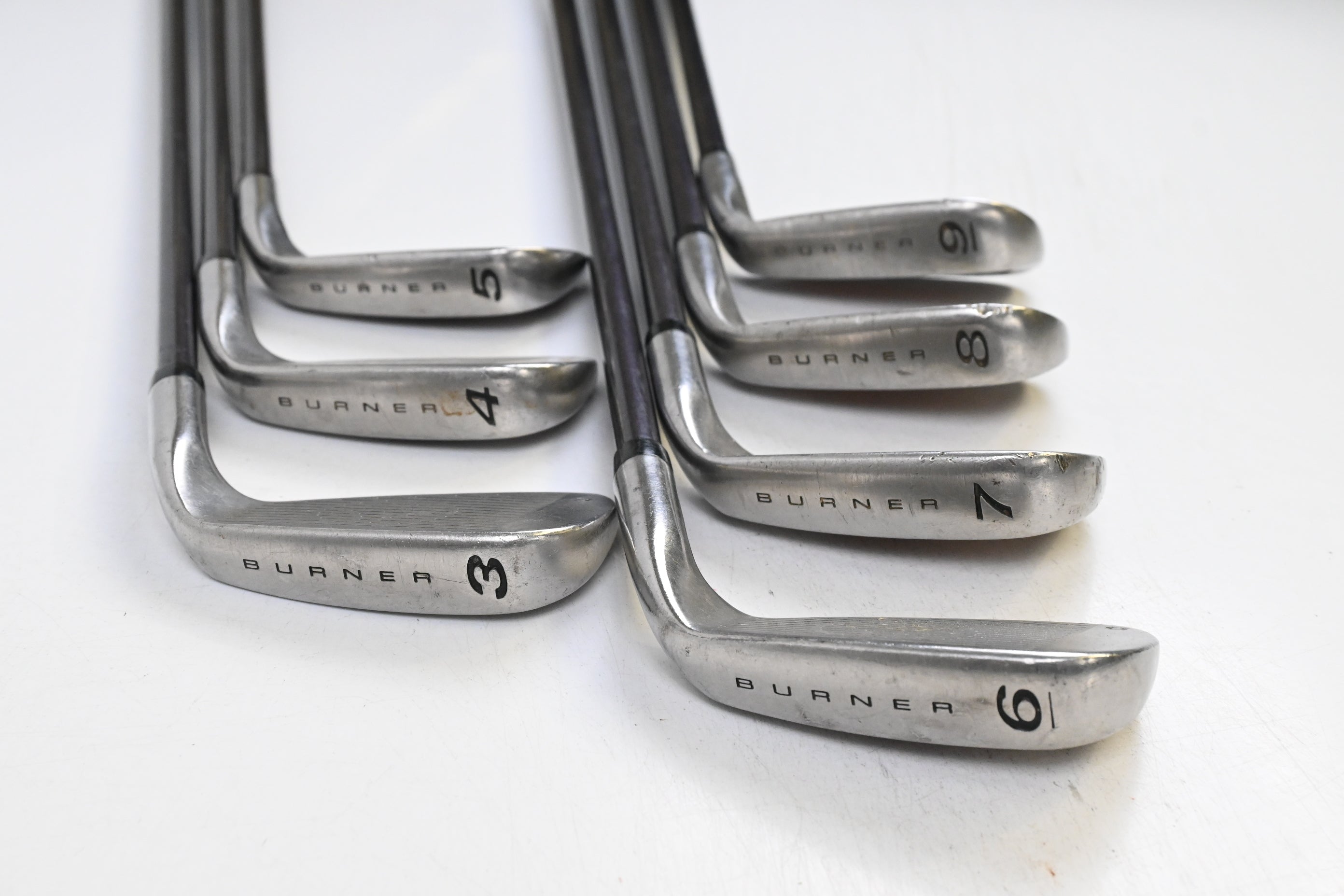 Left Hand Taylormade Burner Oversize Irons / 3-9i / Regular Flex Bubble 80